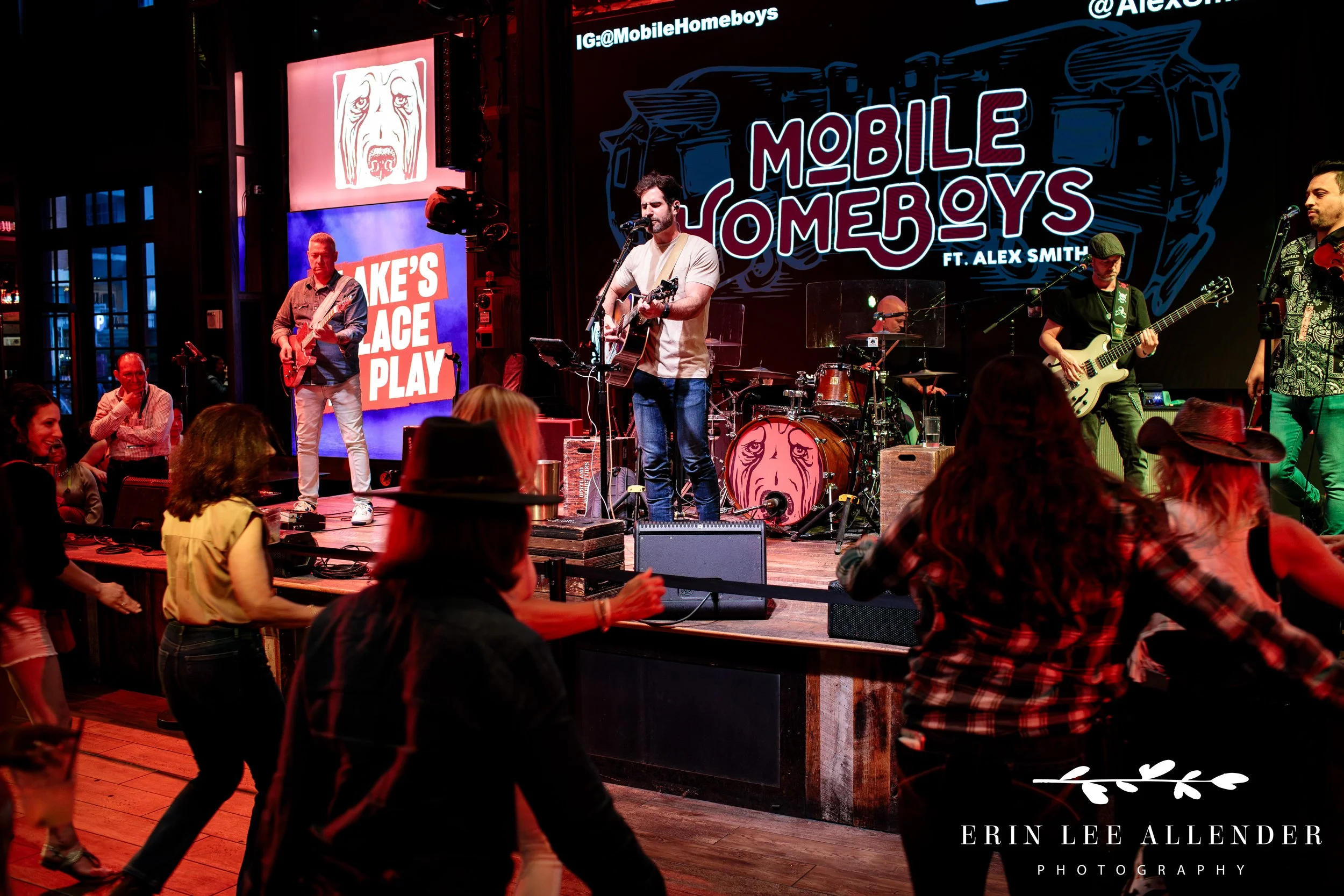 Live performance by The Mobile Home Boys during full venue buyout at Ole Red Nashville