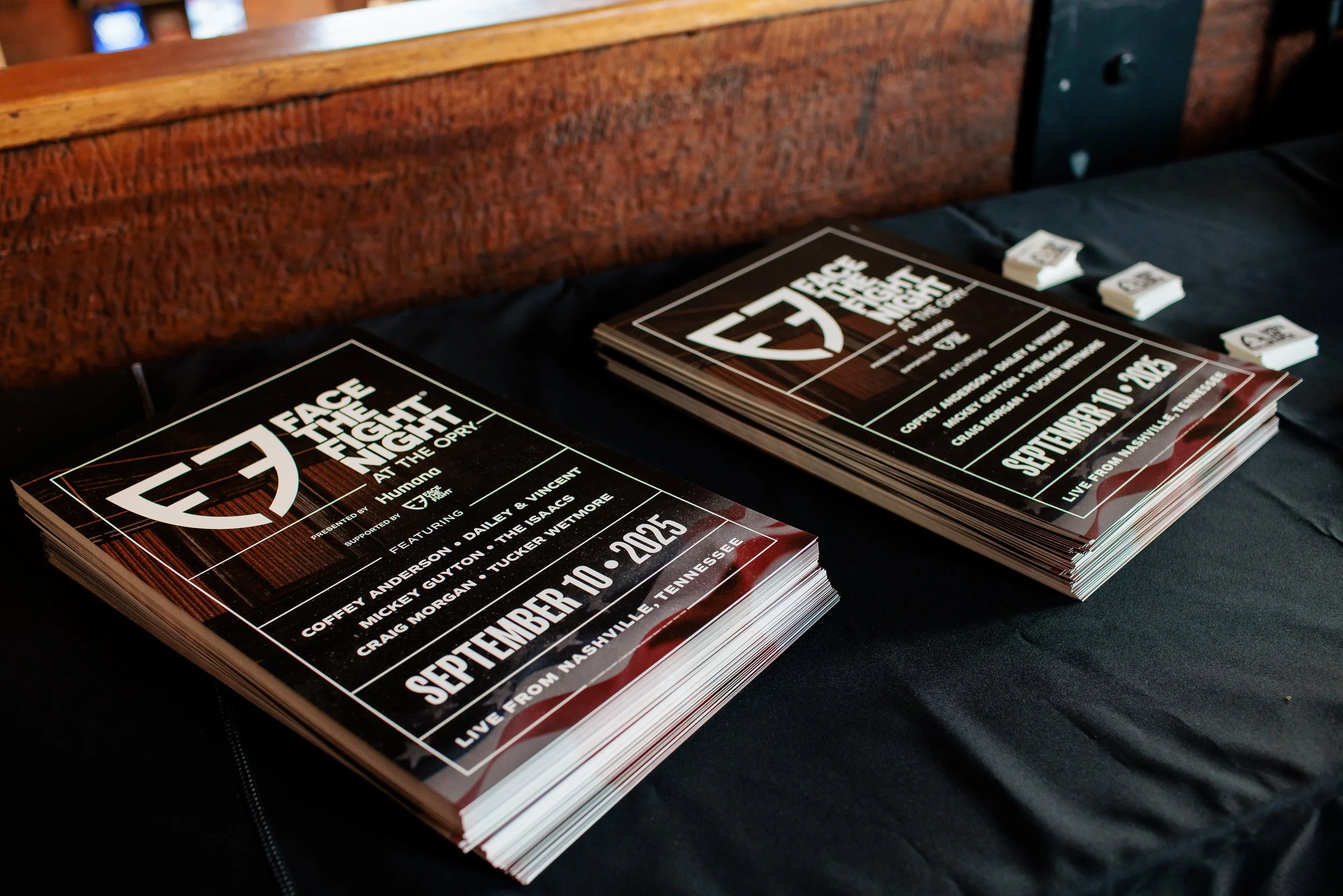 Grand Ole Opry Face the Fight Posters and swag for guests