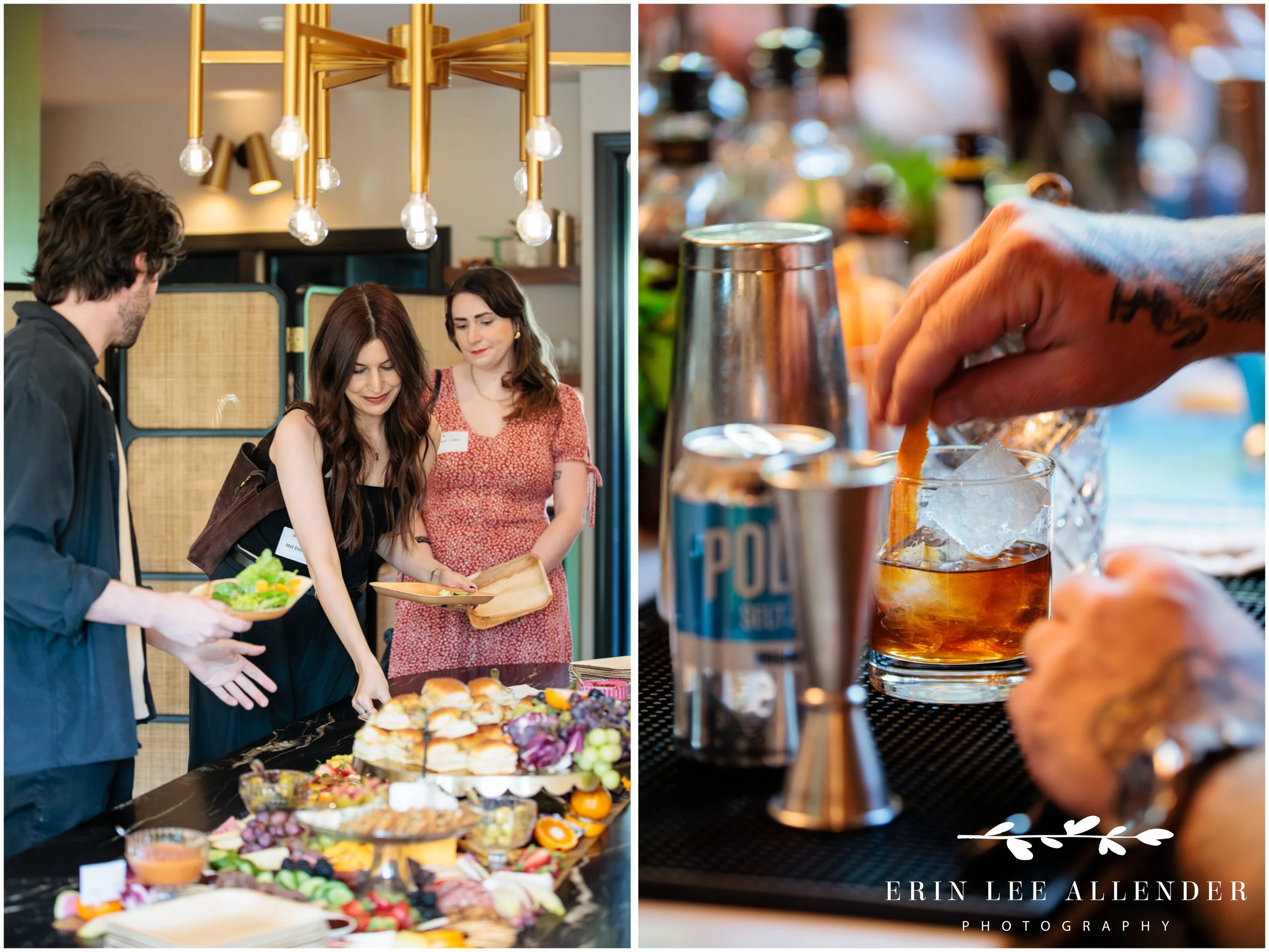 A cocktail being prepared at the bar during the Save the Music Foundation fundraiser at Gold Pacific Studios in Nashville