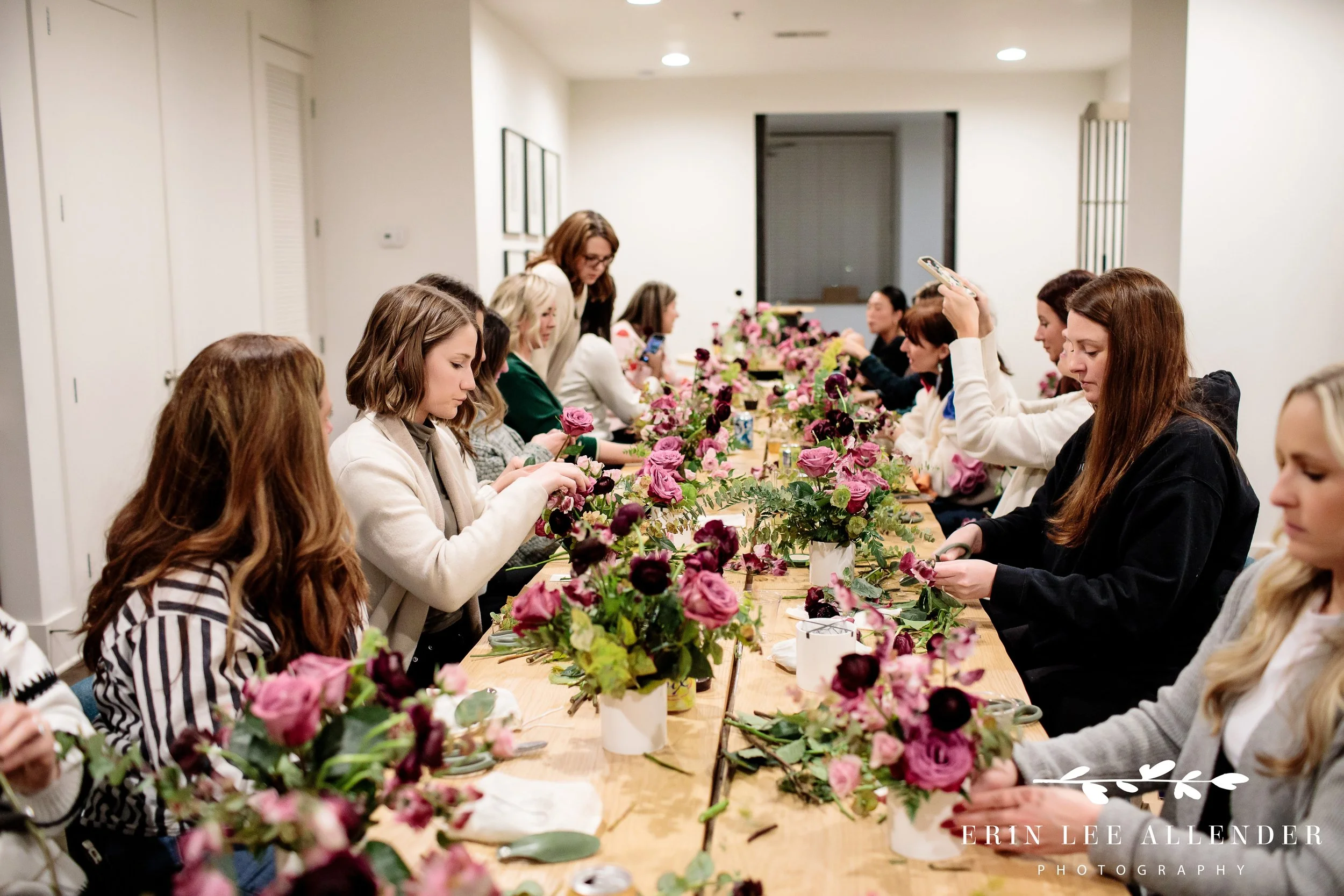 Floral design workshop by Kennedy Occasions at Nashville Reserve during wedding planners retreat