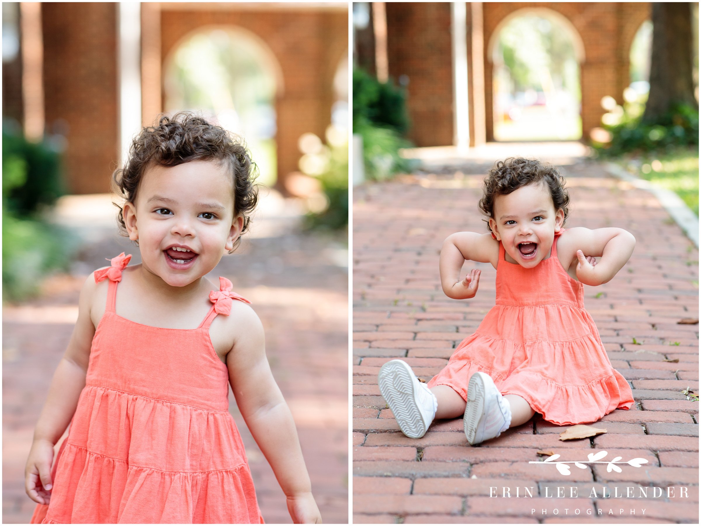 Nashville portrait session — playful two-year-old girl at Ellington Agricultural Center