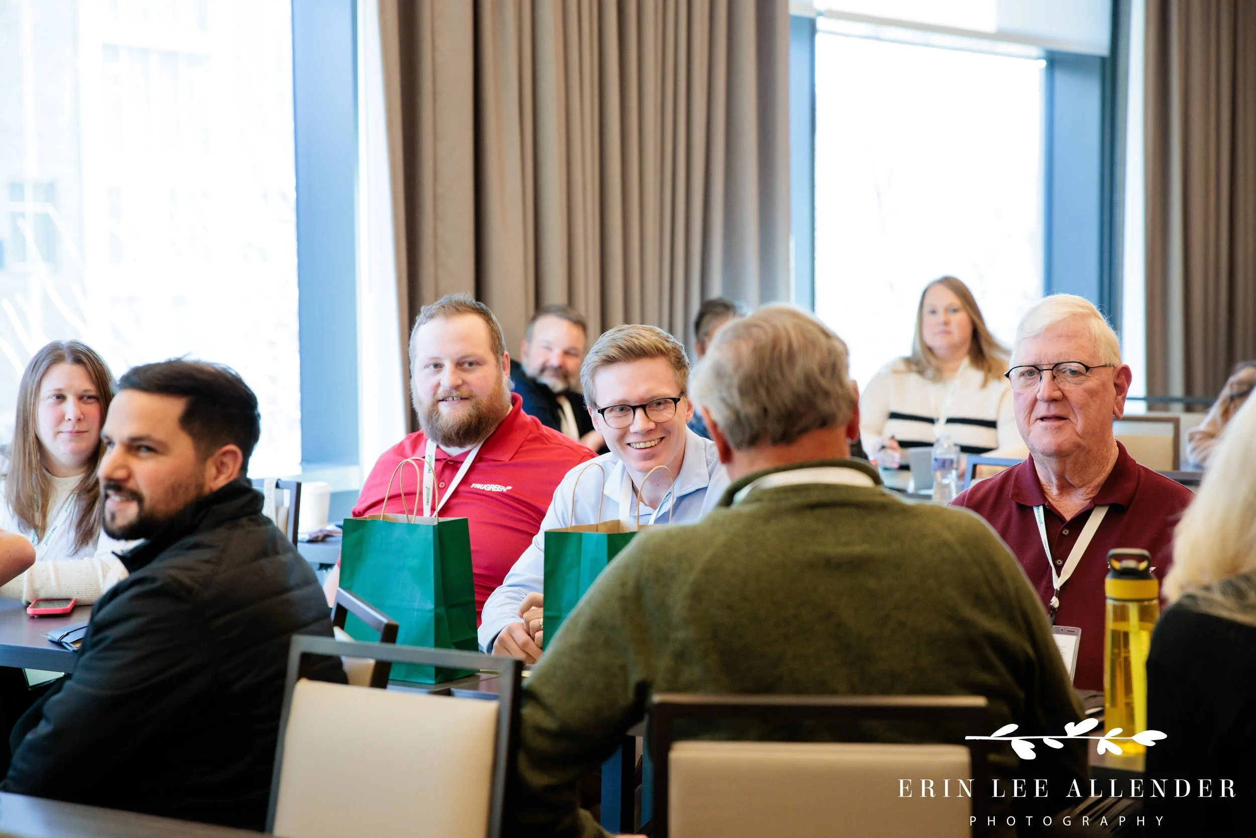 Nashville corporate event photography — TruGreen franchisees during role-play sales training at Omni Nashville Franchise Meeting Day