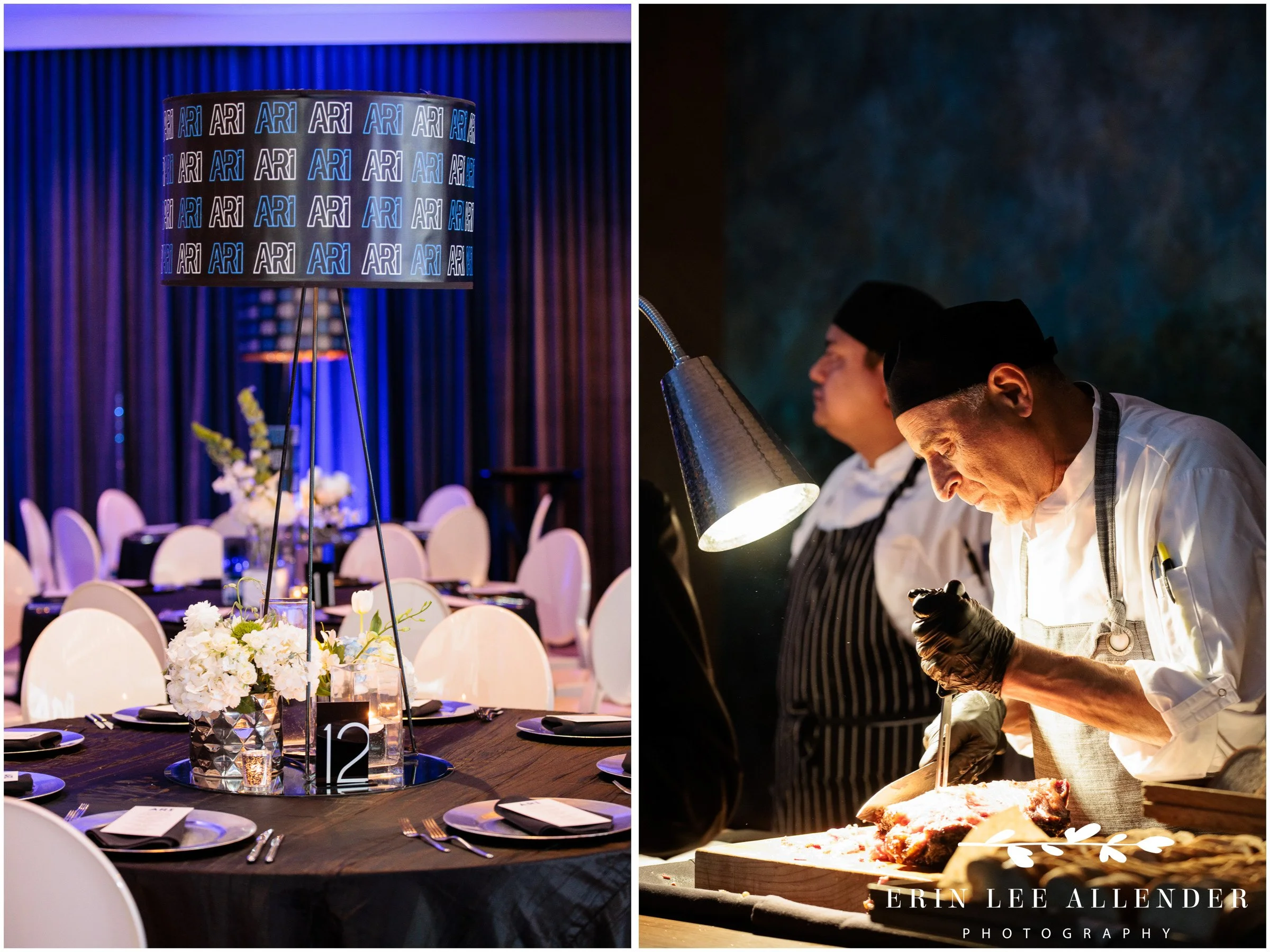 Reception lighting design at W Nashville bar mitzvah