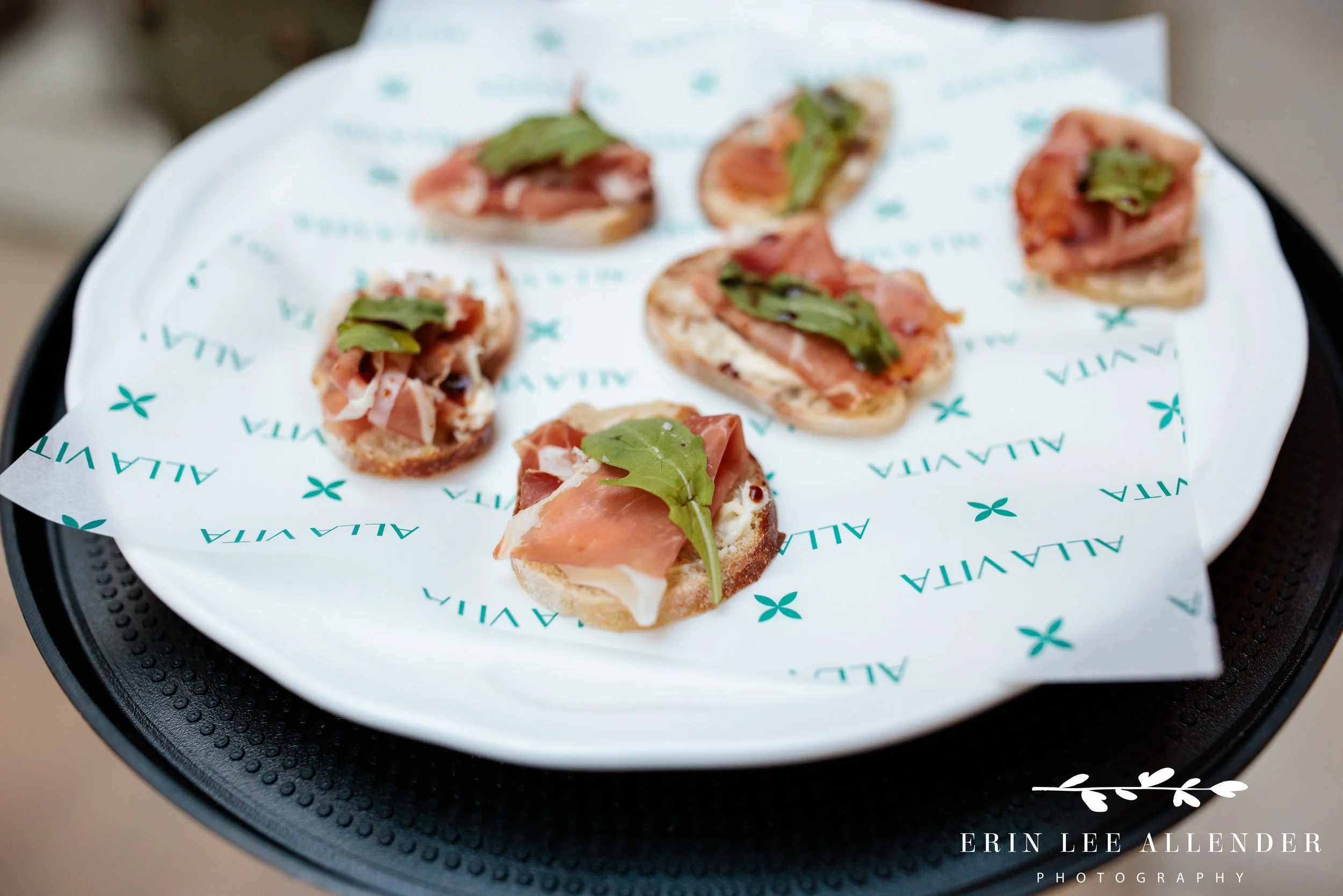 Nashville event photographer captures a passed appetizer at a corporate networking reception at Middleman