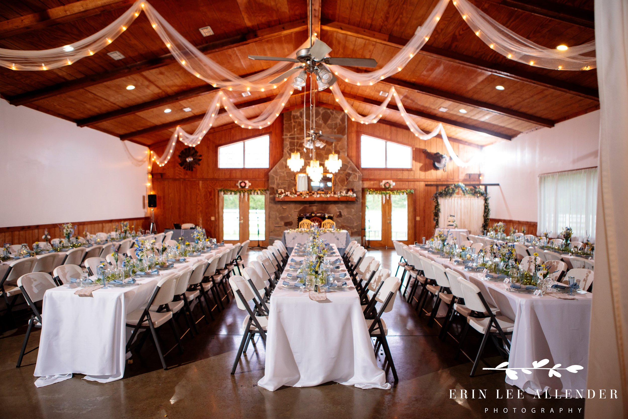 Handmade wedding decor detail inside the stable at Wild Turkey Ranch