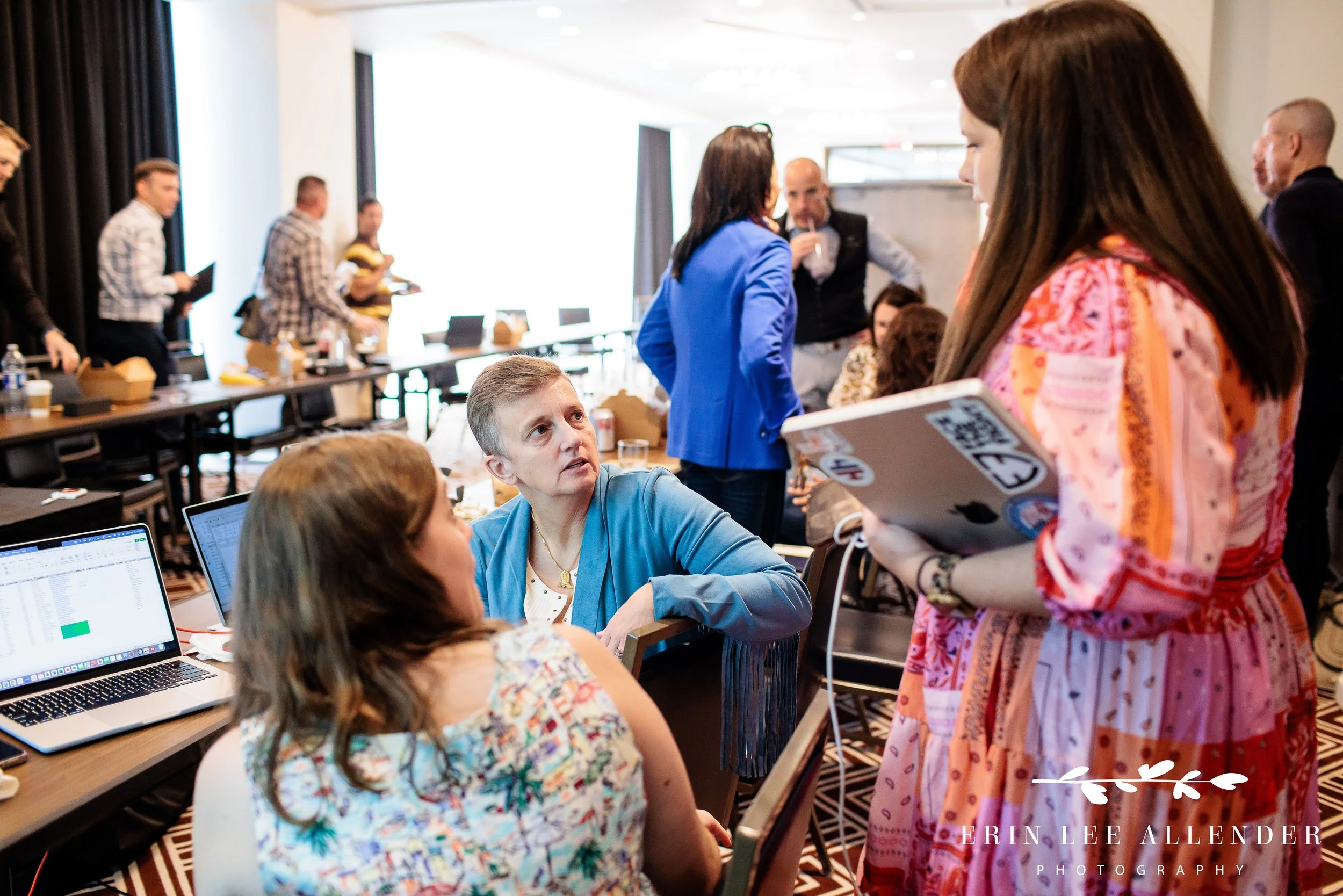 Face the Fight board member interacting with colleagues while speaking at the Thompson Hotel meeting, Nashville