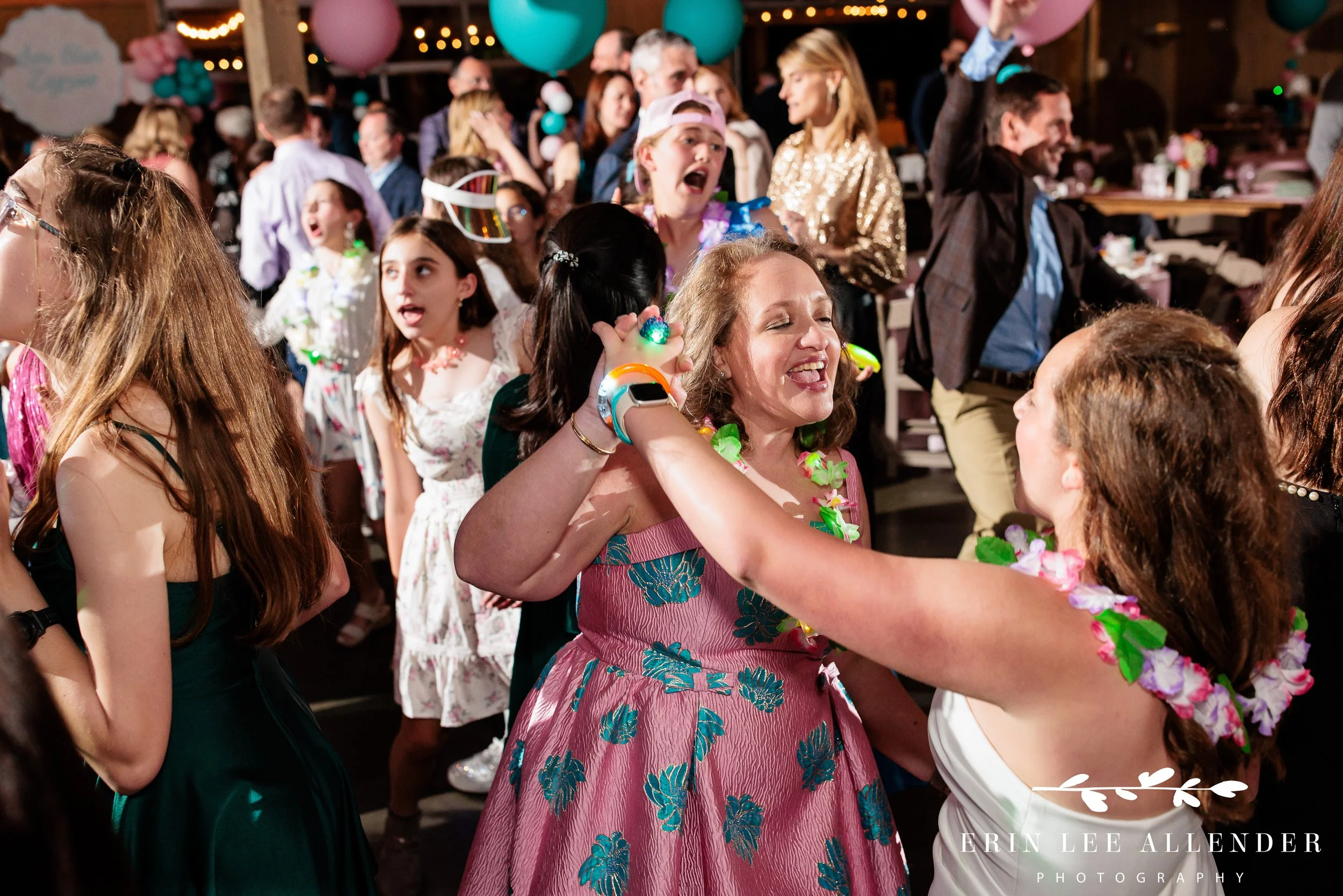 Nashville family photography — mom and bat mitzvah dancing together at Loveless Barn Nashville