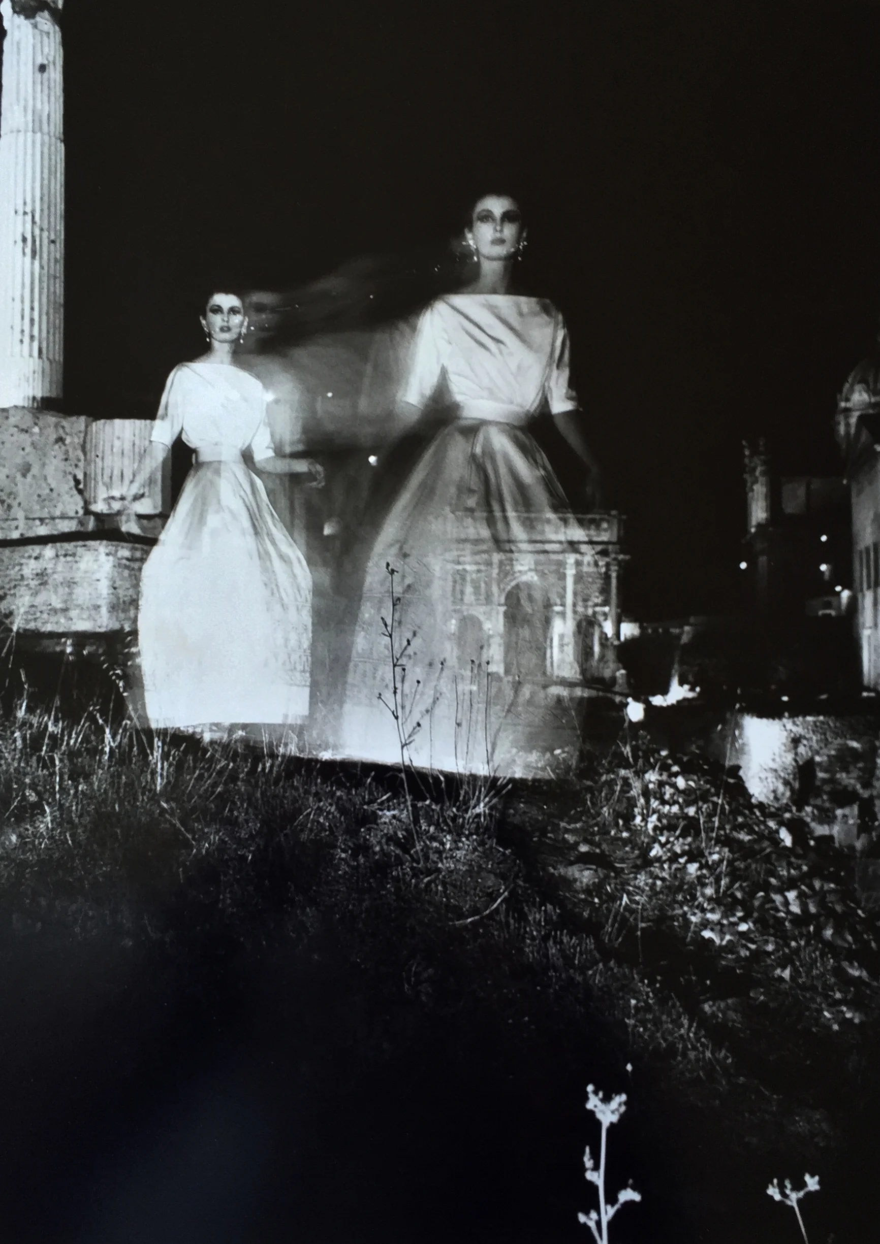William Klein, Double Exposure, Forum, Rome , 1960, Silver Gelatin Print, Printed 1990. 