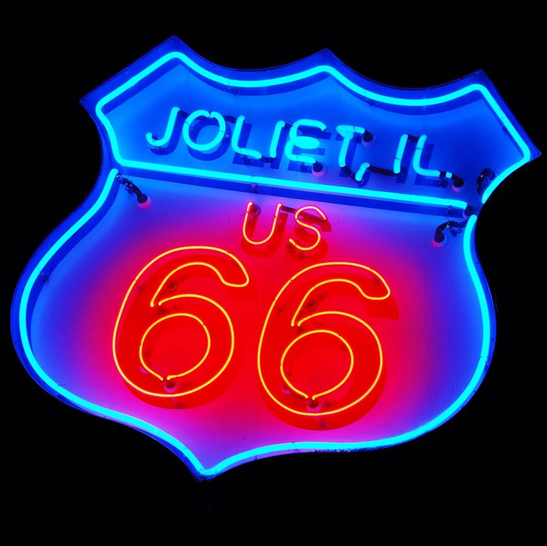  Joliet 66 Neon Sign, outside the Joliet Museum 