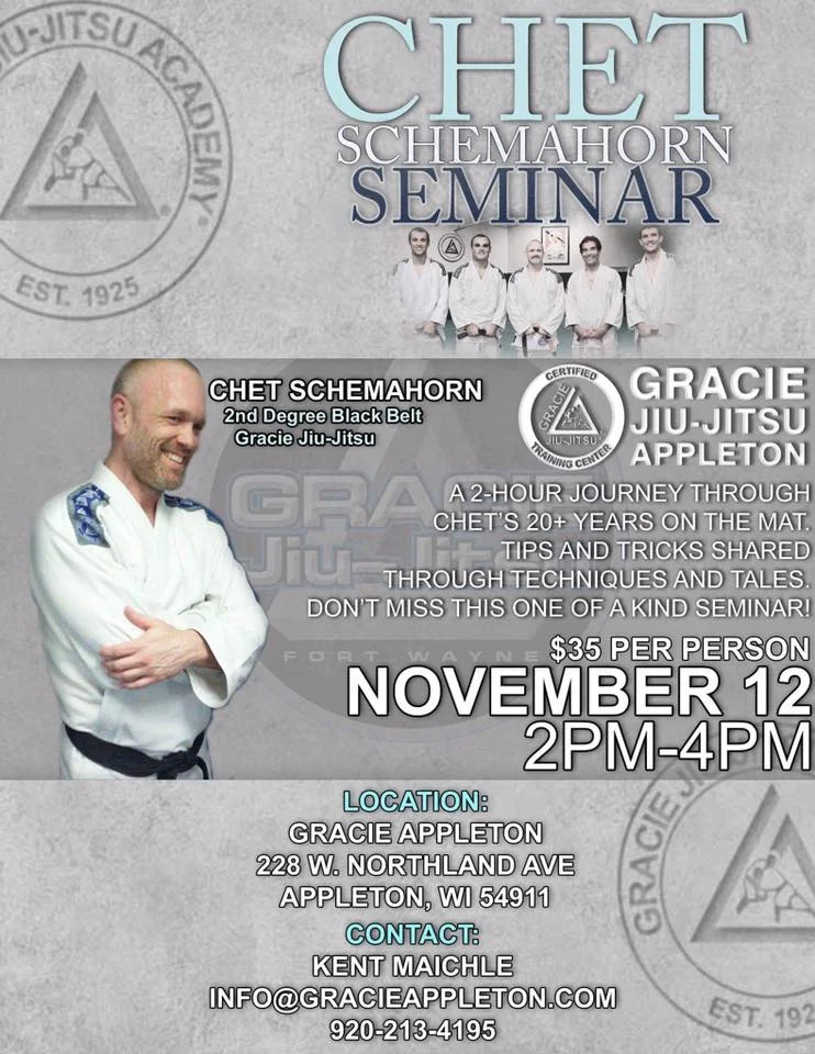 Chet Schemahorn Seminar - November 12th Appleton, Wisconsin