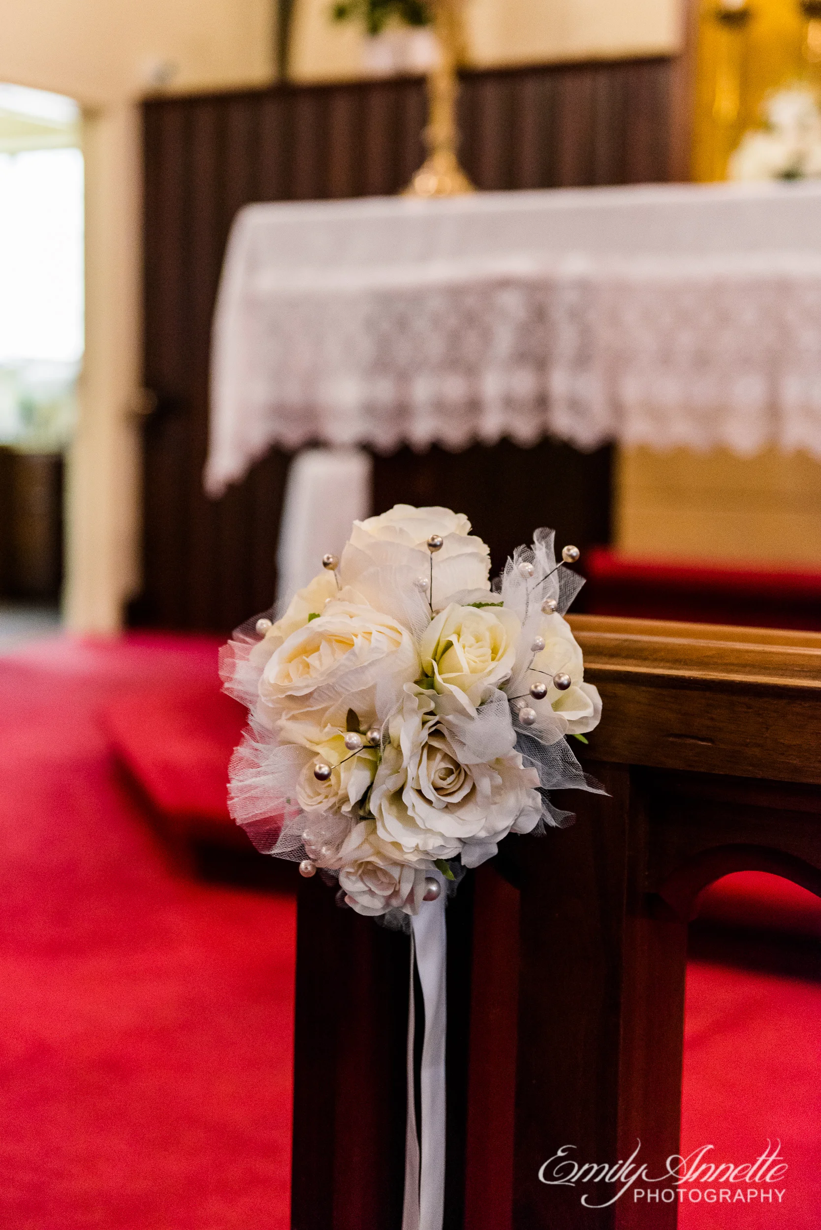 A winter wedding at the Chapel of the Immaculate Conception at St. John the Apostle Church in Leesburg, Virginia by Northern Virginia wedding photographer Emily Annette Photography aka Beauty of the Soul Studio
