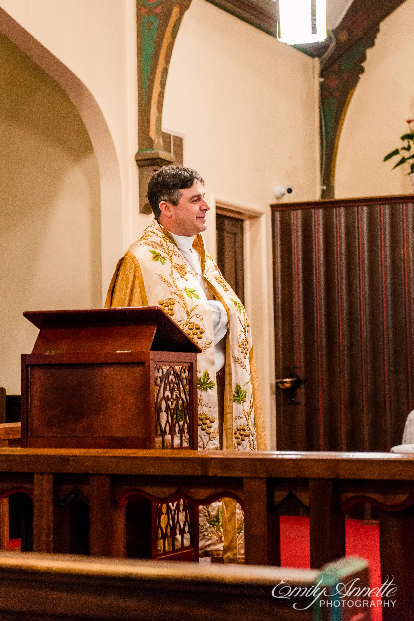 A winter wedding at the Chapel of the Immaculate Conception at St. John the Apostle Church in Leesburg, Virginia by Northern Virginia wedding photographer Emily Annette Photography aka Beauty of the Soul Studio