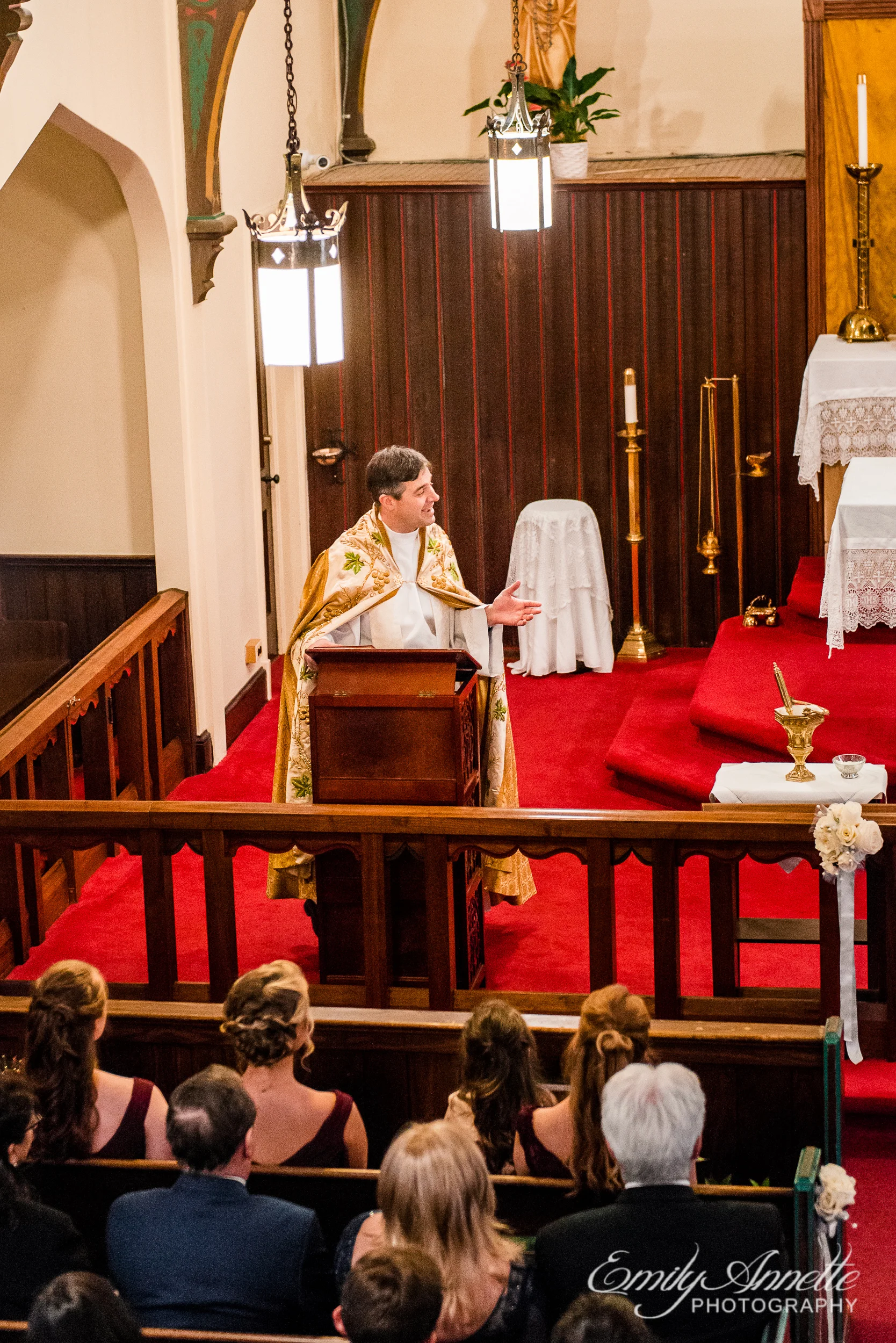 A winter wedding at the Chapel of the Immaculate Conception at St. John the Apostle Church in Leesburg, Virginia by Northern Virginia wedding photographer Emily Annette Photography aka Beauty of the Soul Studio