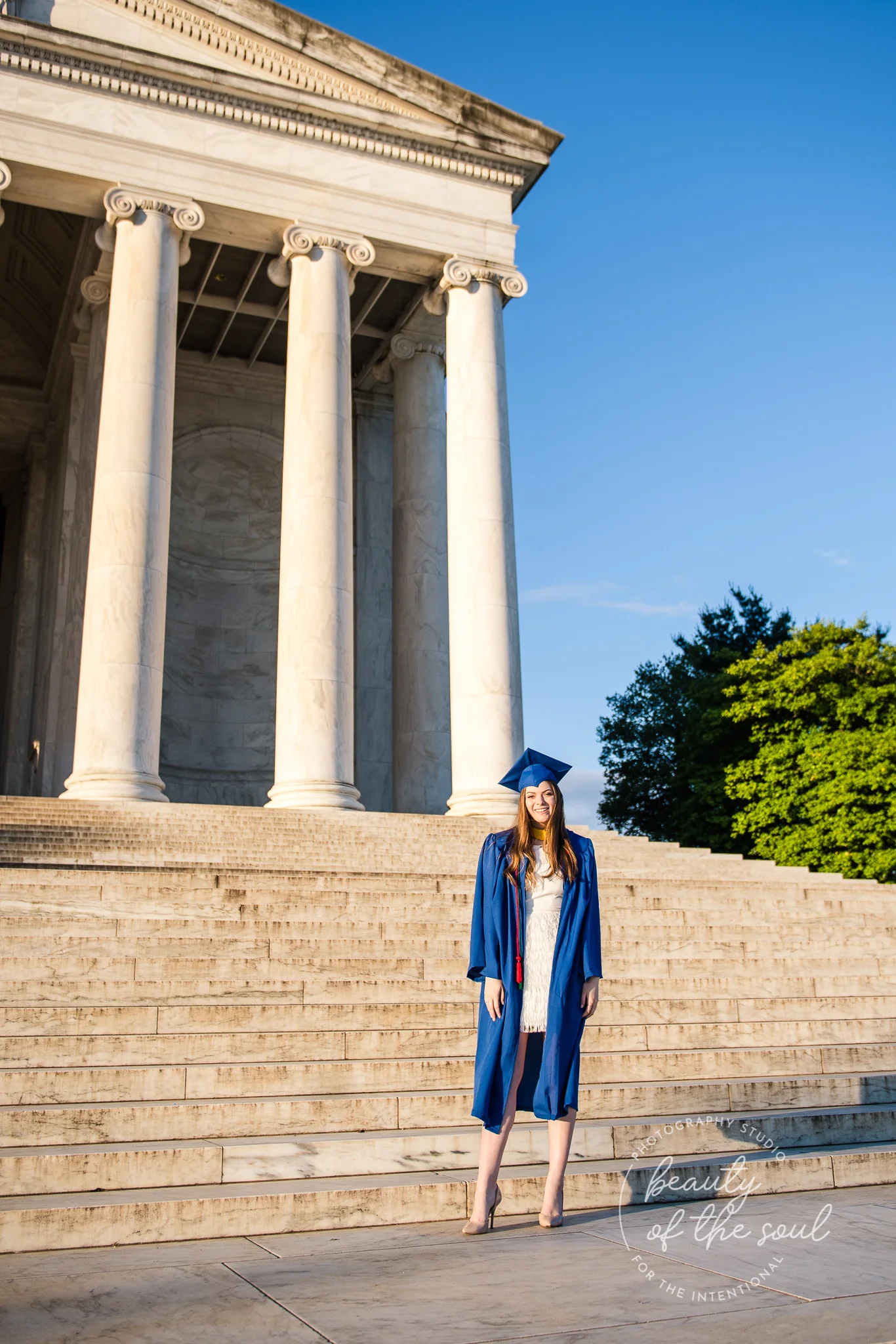 Jefferson Memorial Sunrise Graduation Session in Washington, DC