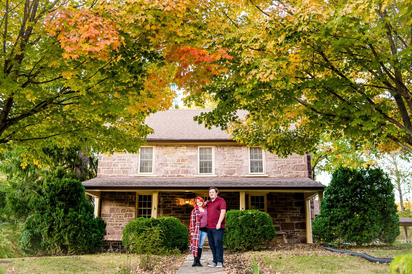 Cabell's Mill Fall Engagement Session Chantilly, Virginia Afton and