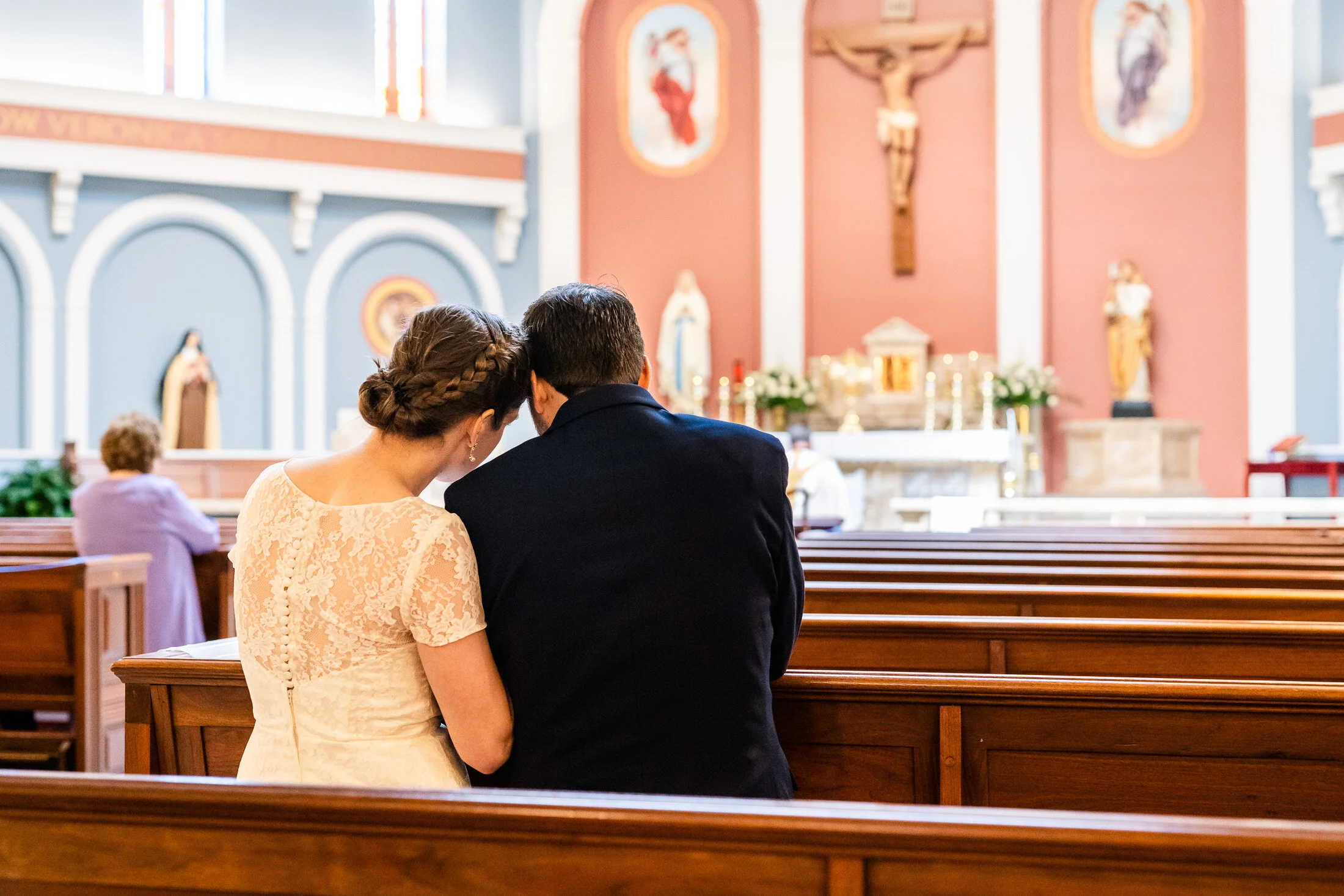 Intimate Catholic Wedding at St Veronica Catholic Church Chantilly