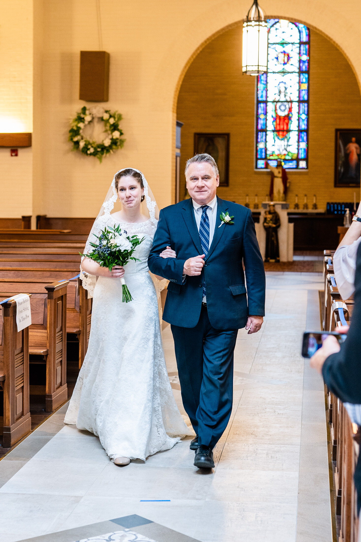 Intimate Catholic Wedding at St Veronica Catholic Church Chantilly