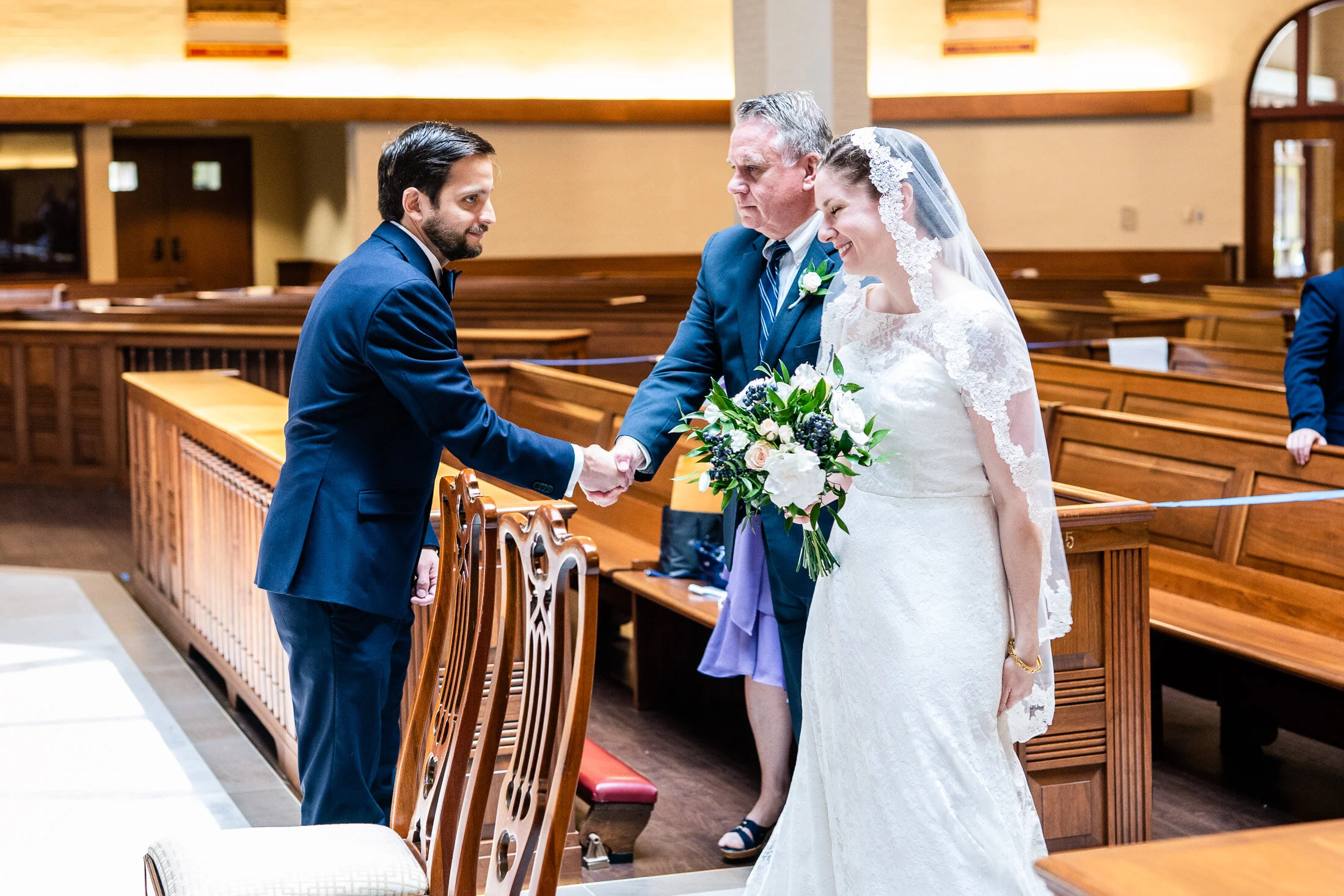 Intimate Catholic Wedding at St Veronica Catholic Church Chantilly