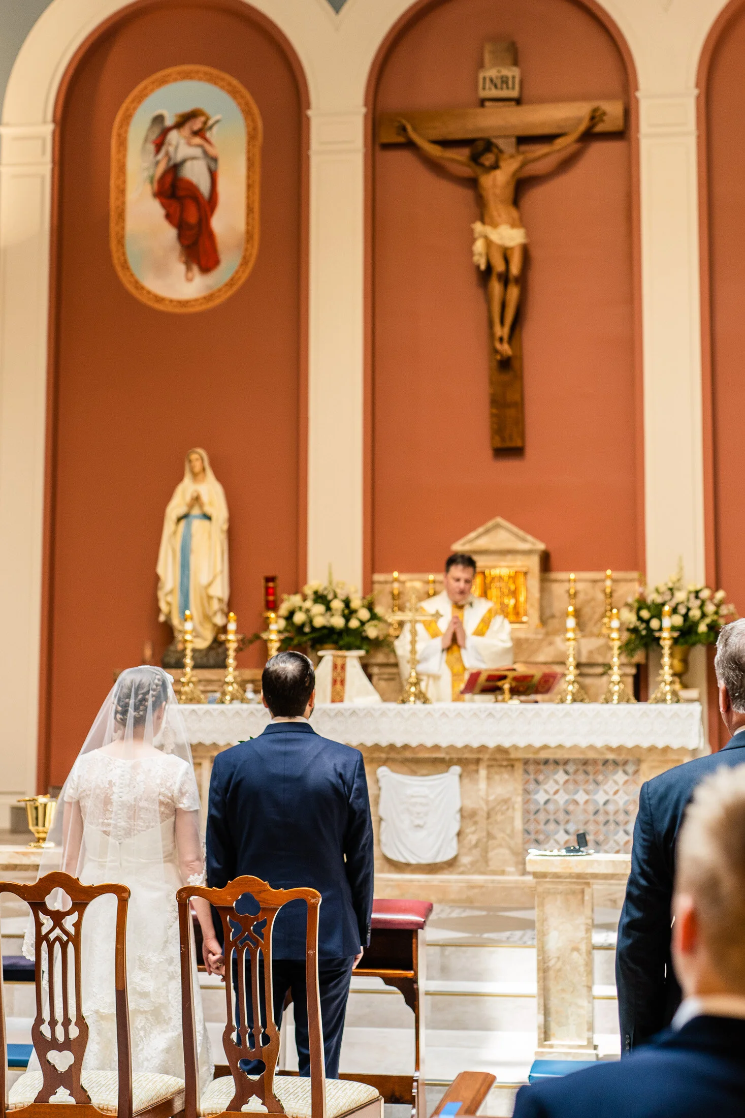 Intimate Catholic Wedding at St Veronica Catholic Church Chantilly