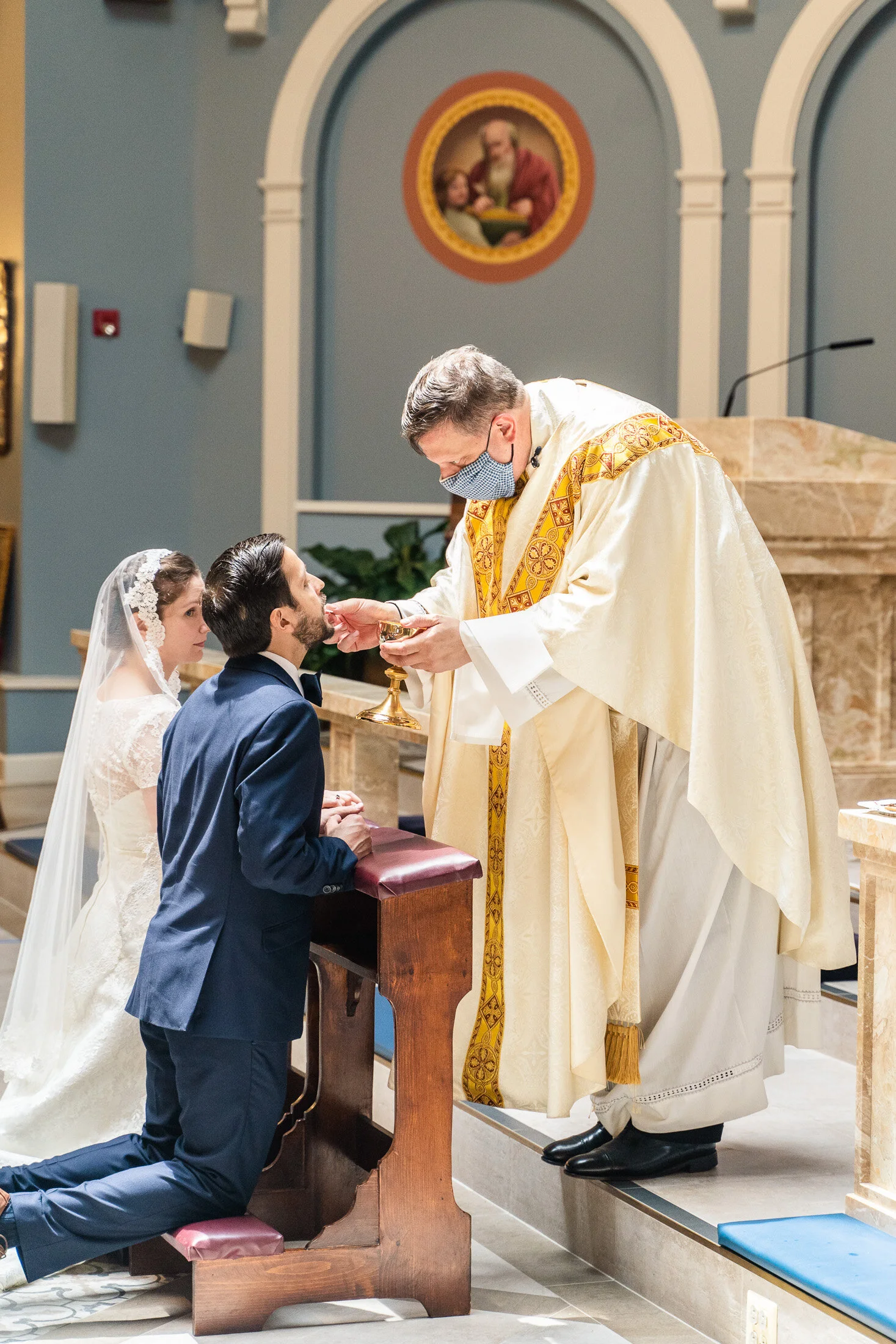Intimate Catholic Wedding at St Veronica Catholic Church Chantilly