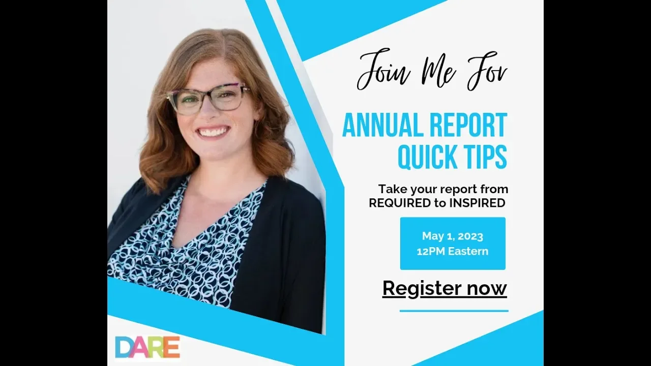 Annual Report webinar recording on YouTube