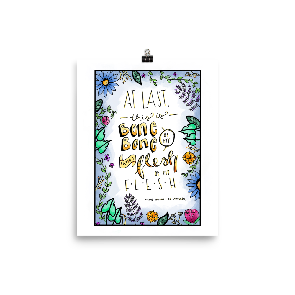At Last Print (Adam & Eve) by Sarah (Are) Speed