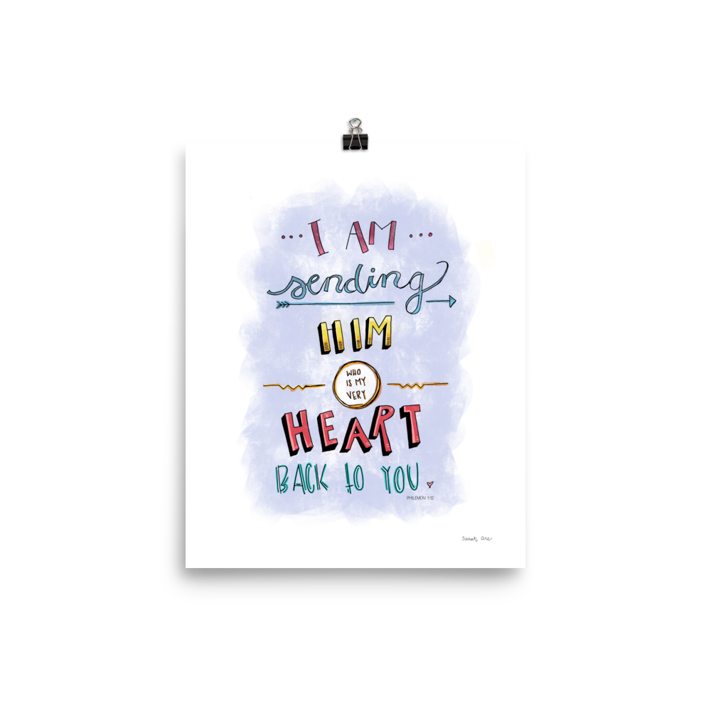 My Very Heart Print (Philemon) by Sarah (Are) Speed
