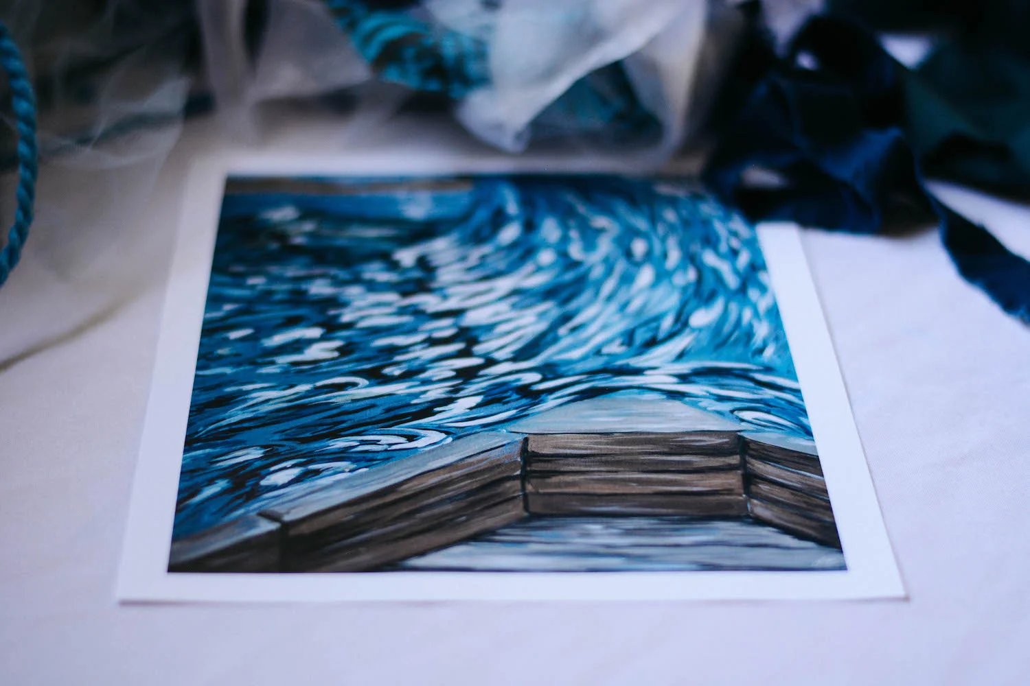 “Step Into the Swell” by Lisle Gwynn Garrity. Inspired by Peter sinking in the water.