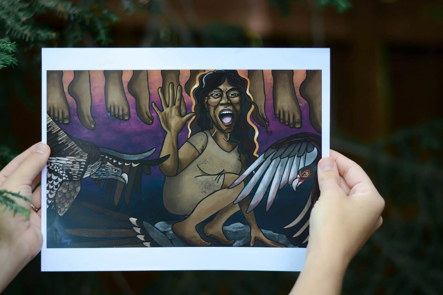“Rizpah” by Lauren Wright Pittman. Inspired by Rizpah mourning her sons.