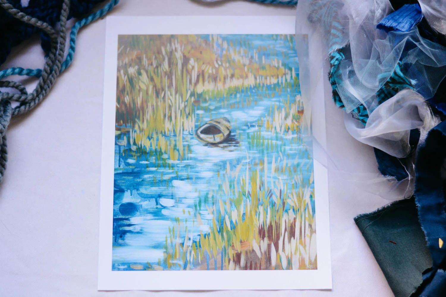 “An Imperfect Ally,” by Lisle Gwynn Garrity. Inspired by Pharaoh’s daughter retrieving baby Moses from the river and adopting him as her own.