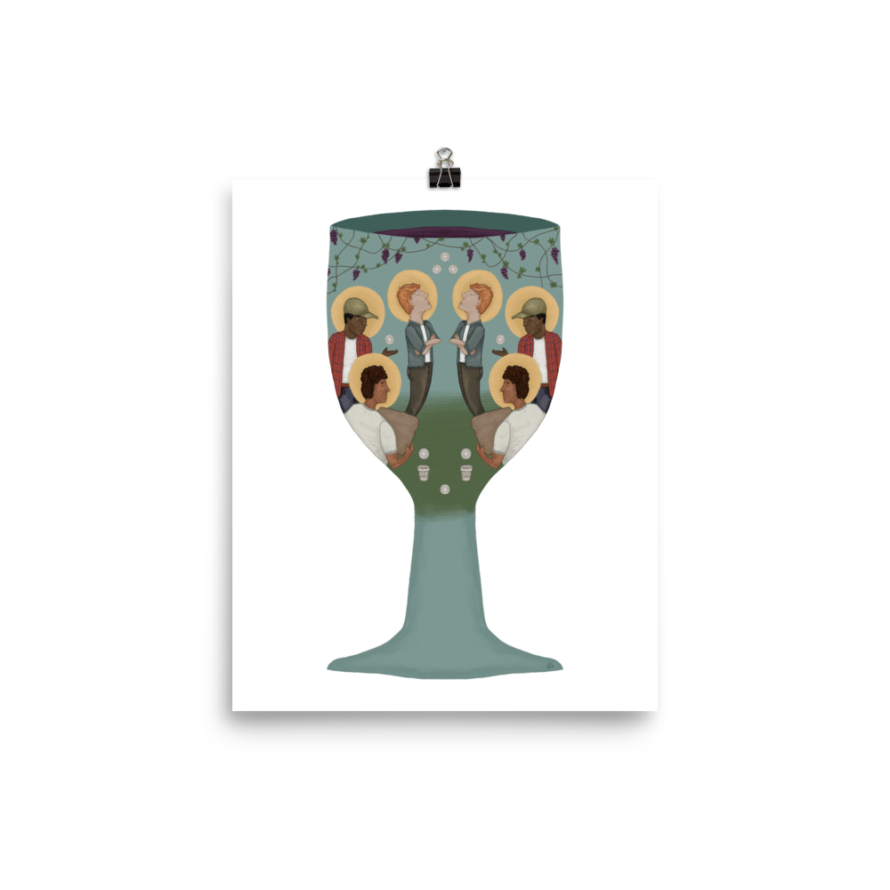 Vineyard Parable Print (The Parable of the Laborers in the Vineyard) by Anna Strickland