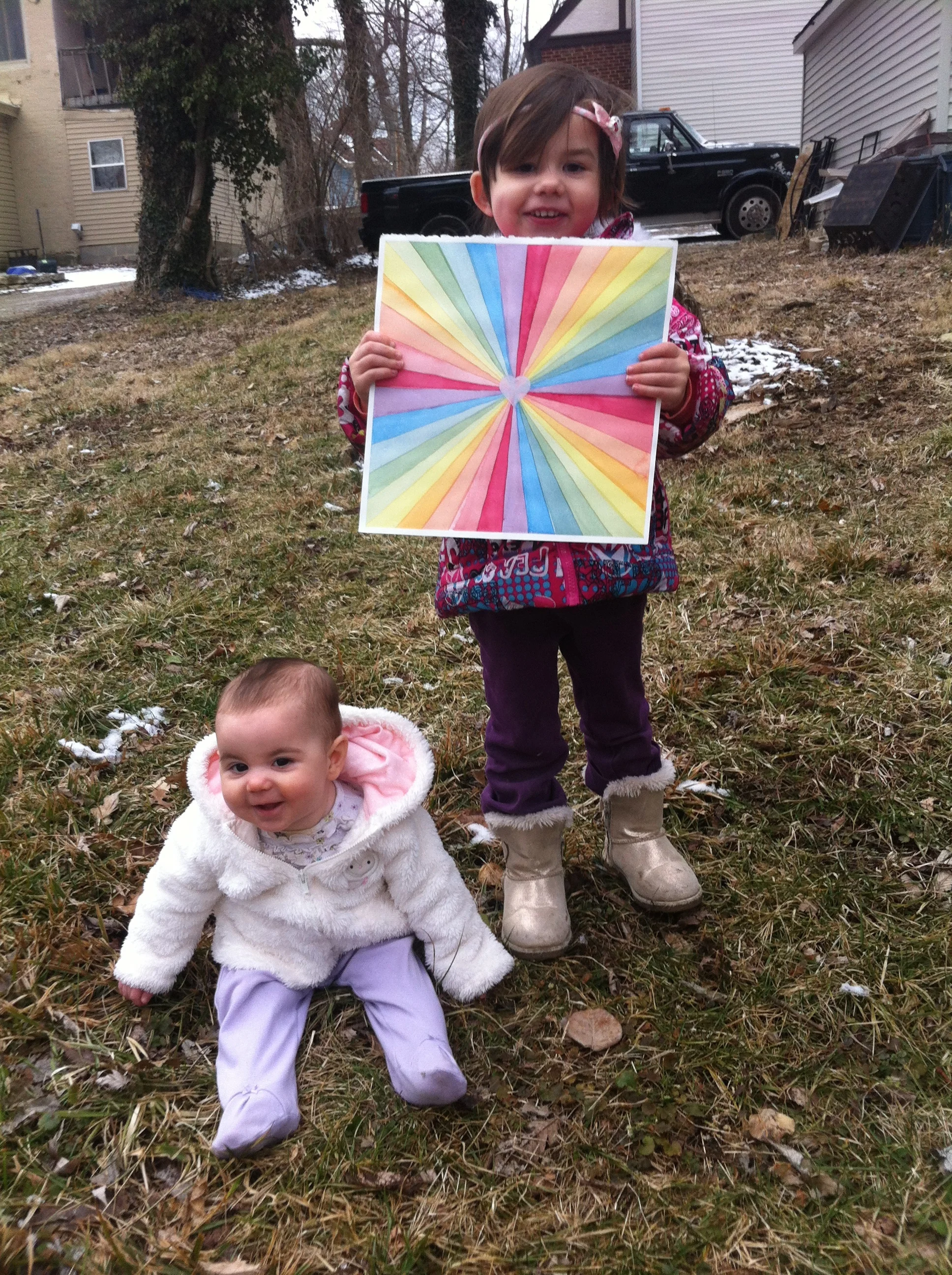 Baby sister love.