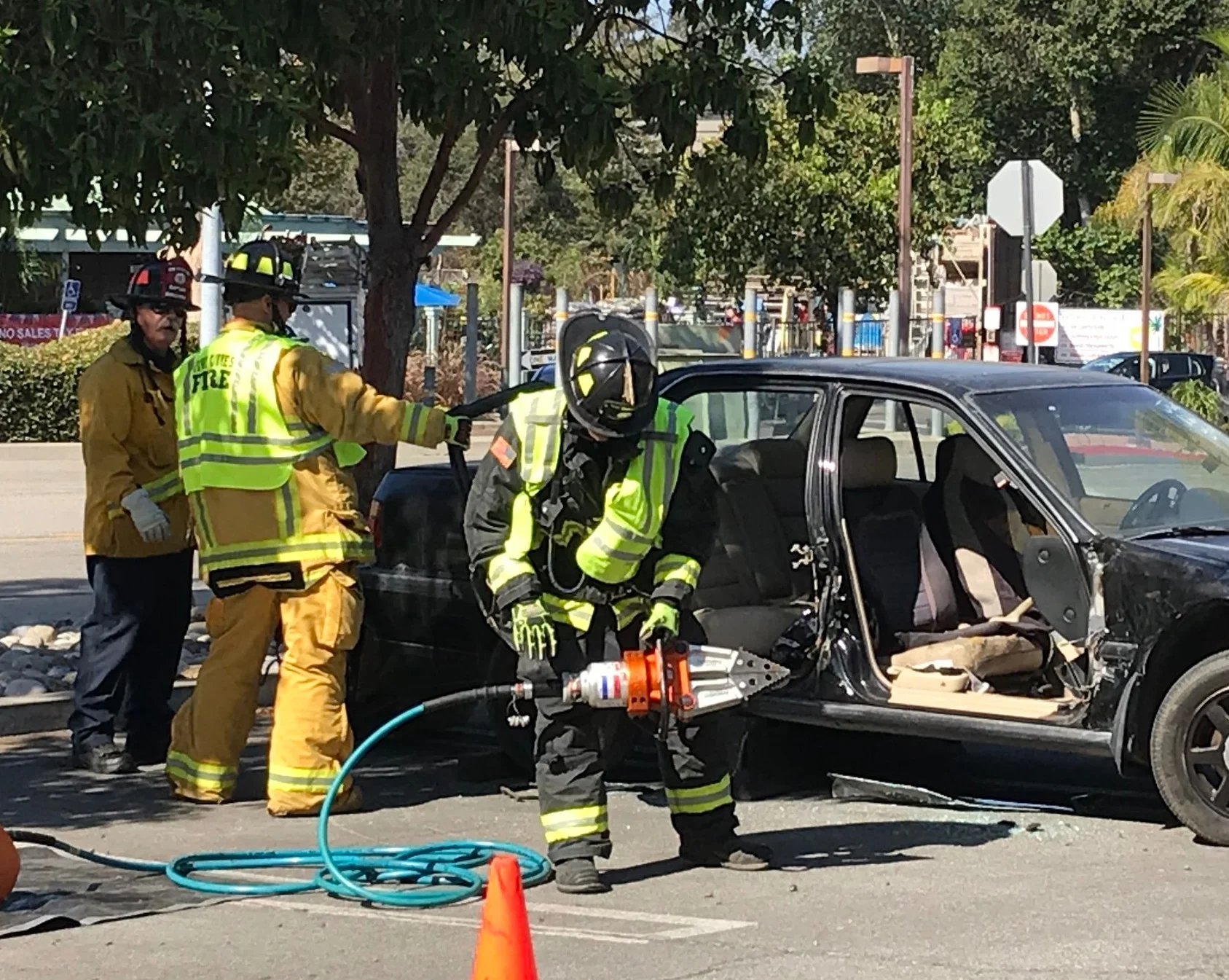 Jaws-of-Life demonstration at the 2018 Fire Prevention Week Open House.