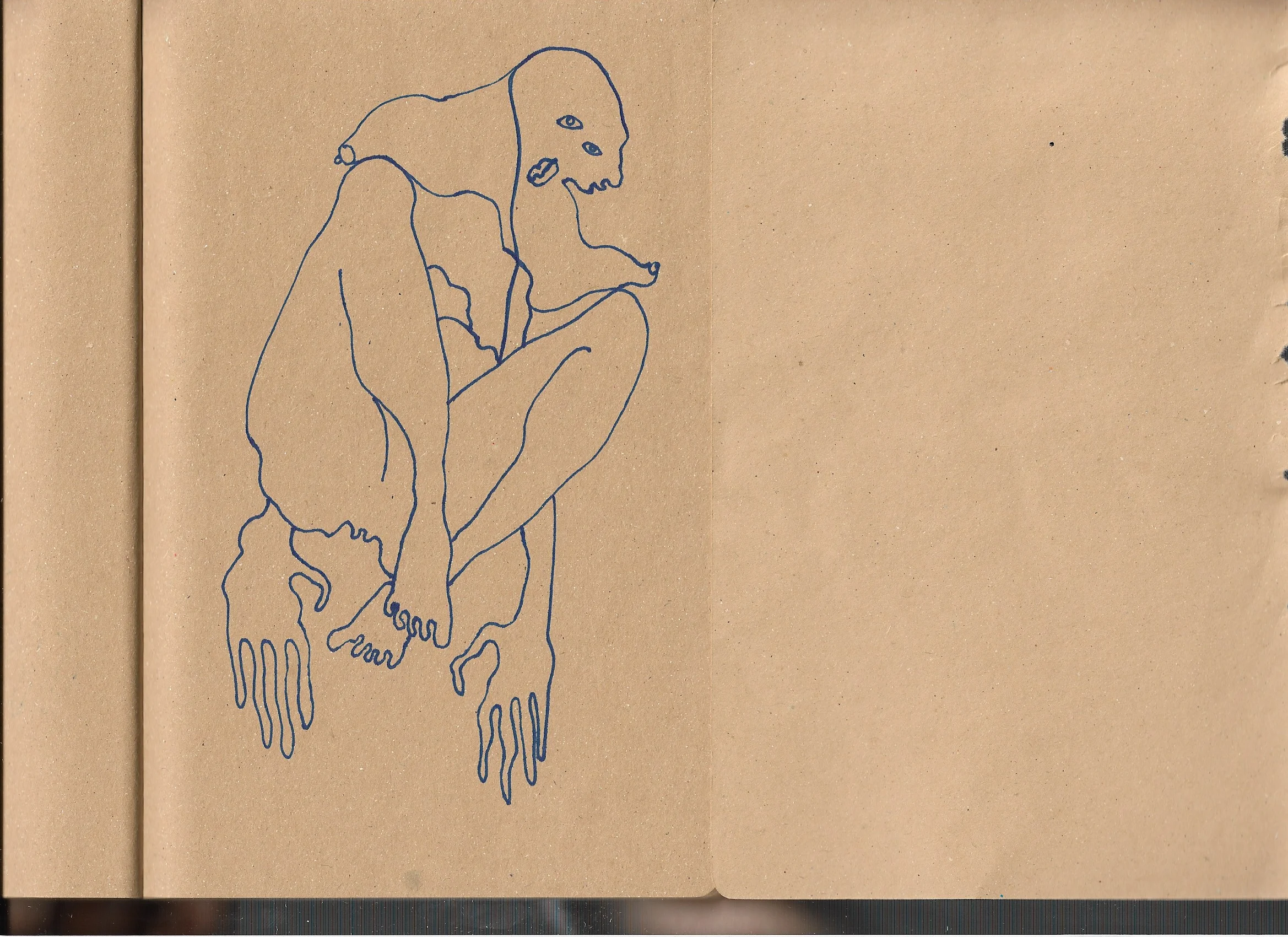 Autoanastomosis 35. Marker on Paper. 8.25" by 5.5."