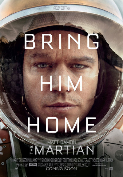 The Martian official film poster, Courtesy of 20th Century Fox