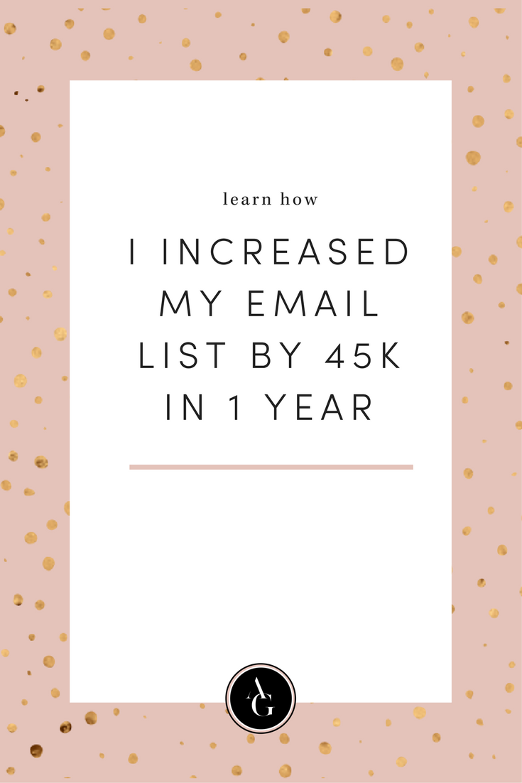 There are a lot of different list-building techniques that I tried this past year, but these five tactics had the greatest impact on my list growth. All of them combined helped me to strategically build an engaged list of more than 45k readers in one year.