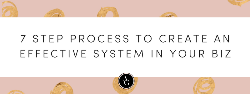Do you have any systems set up for your blog? Could your business run without you? Click here to check out my 7-step process to identify where you can implement a system in your business. Oftentimes, we are blinded by our daily routine to see what we should automate or can improve.