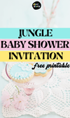 Jungle Theme Baby Shower Printable Set