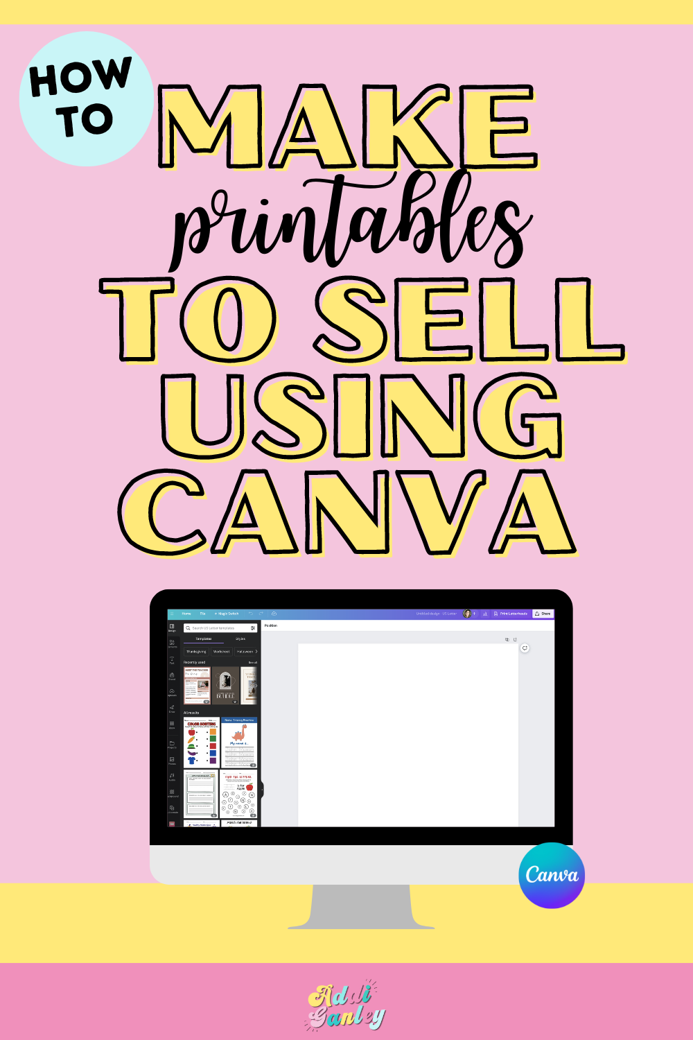 Make Printables to Sell Using Canva