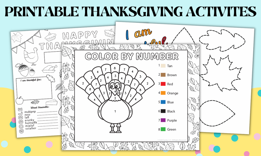 Printable Thanksgiving Activities for Kids