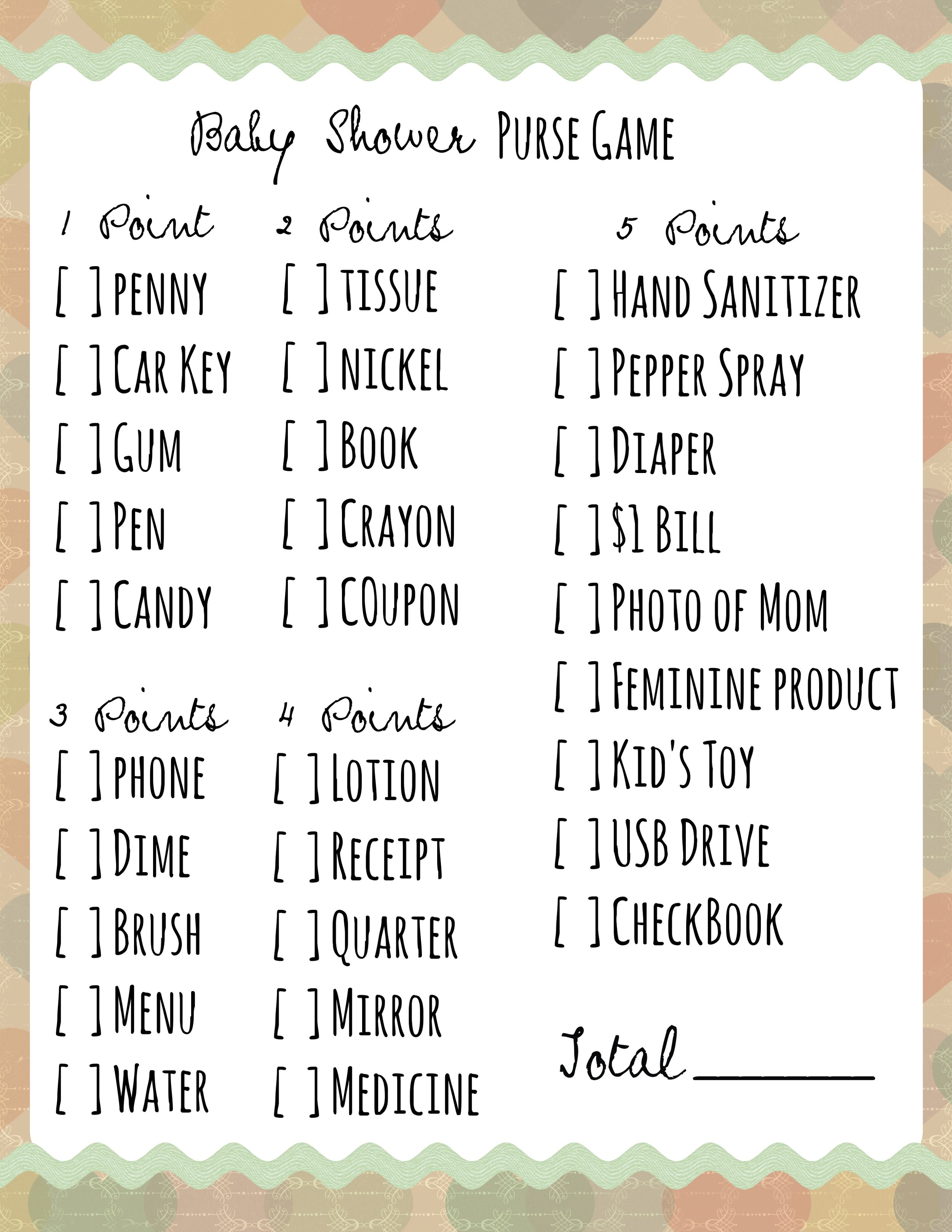 Free Printable Baby Shower Games - Volume 3, Instant Download