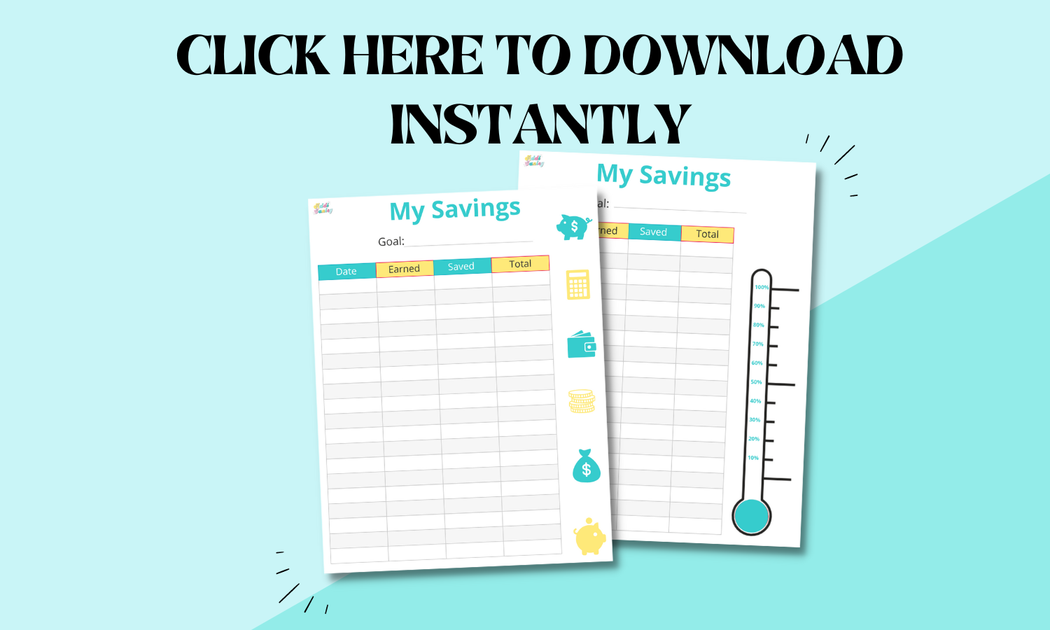 Free Printable Savings Tracker for Kids