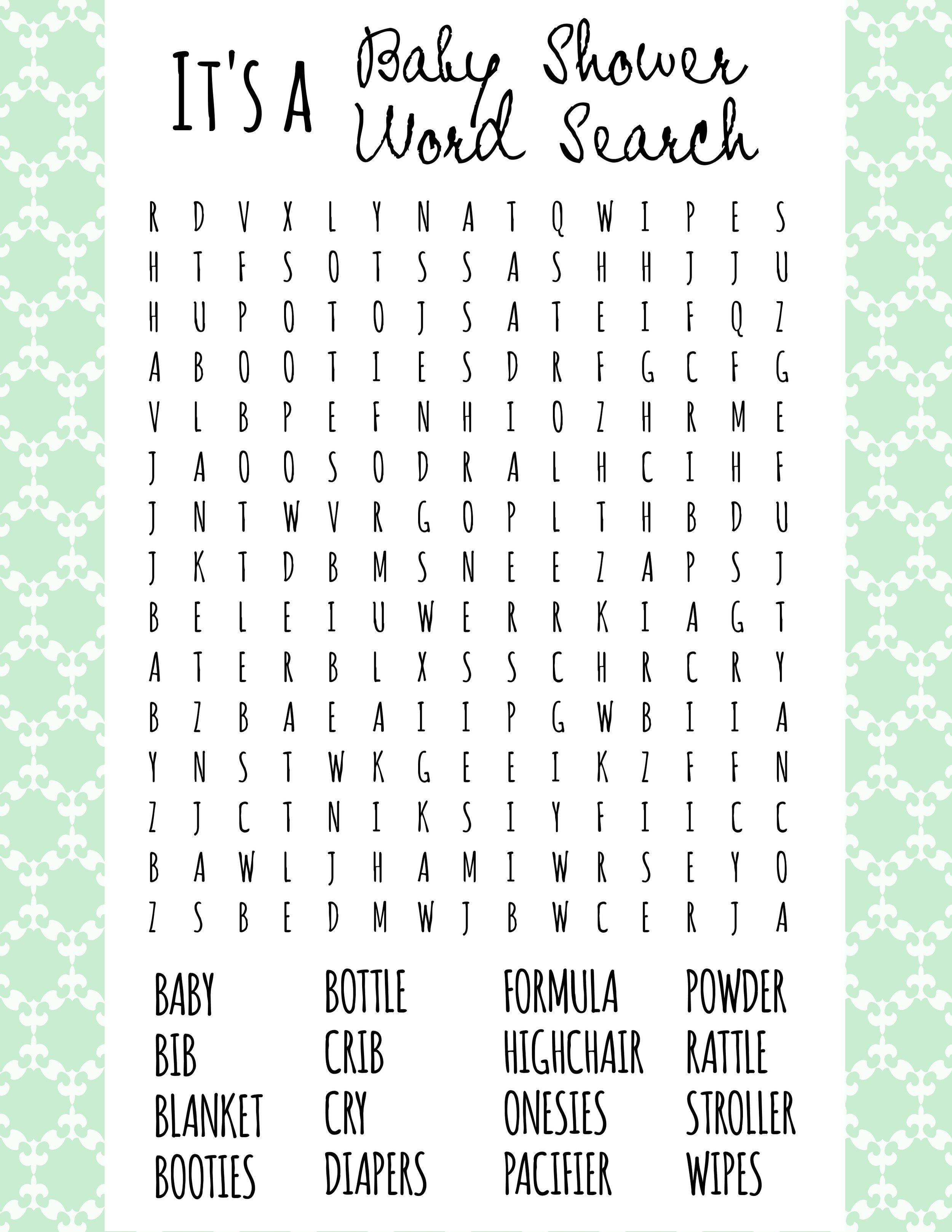 Fall Baby Shower Games Party Pack, Printable Shower Games