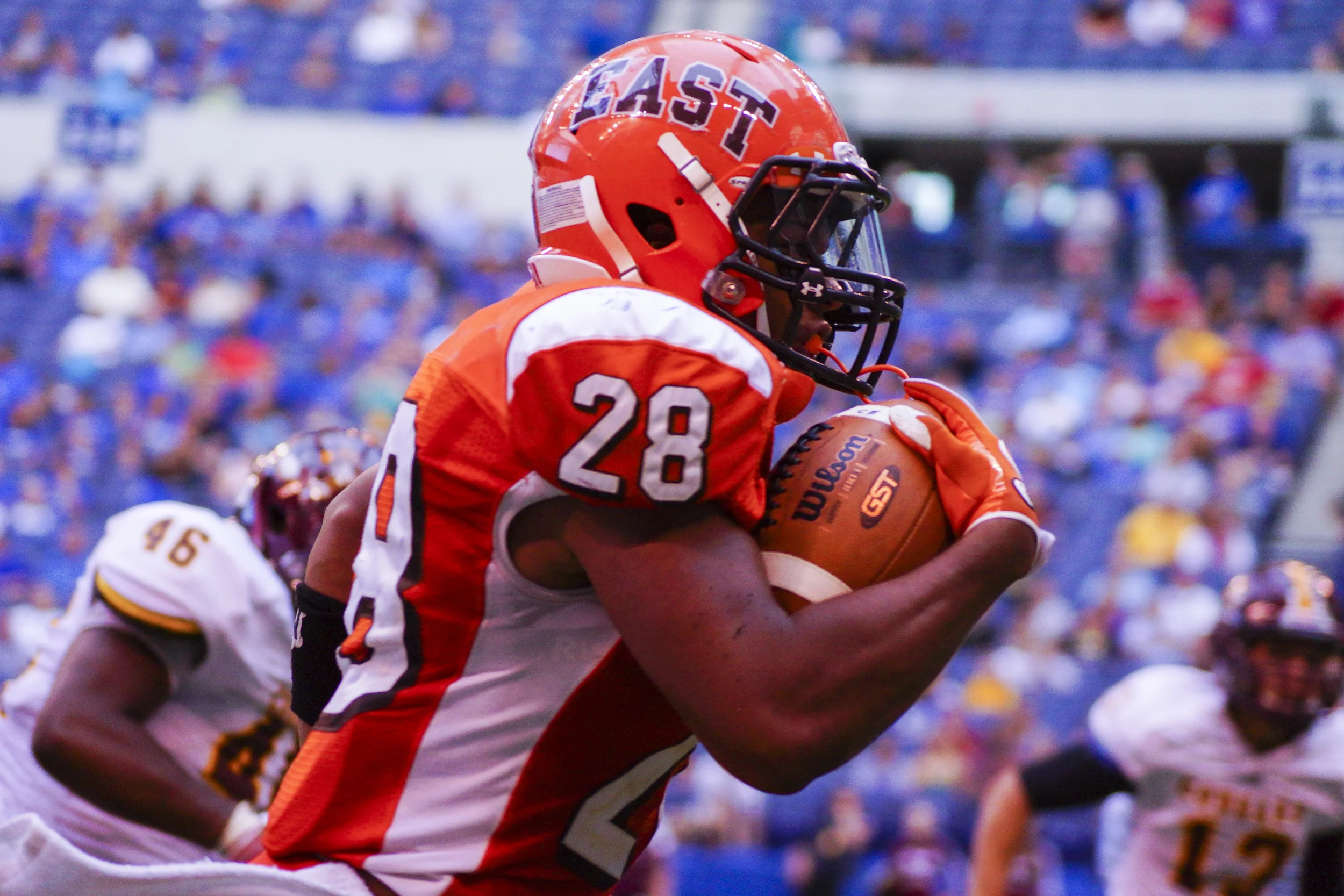Markell Jones, 28, as he sprints for the game winning touchdown. This capture is the moment that I knew shooting sports was an awesome experience!