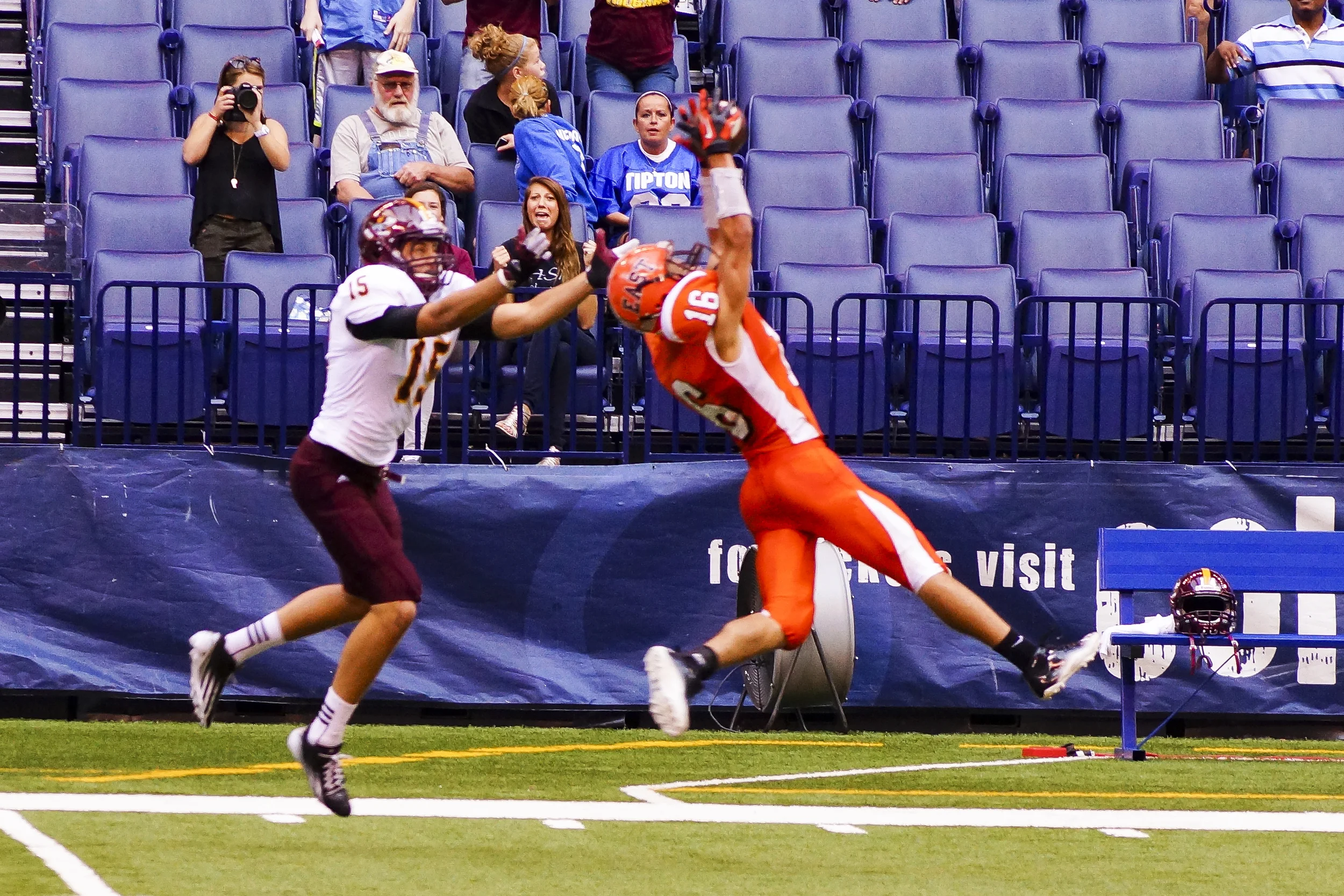 BT Wichman, 16, grabs the game ending interception. (NOTE: I know it's not in focus, I was still learning back then, and still learning today!)