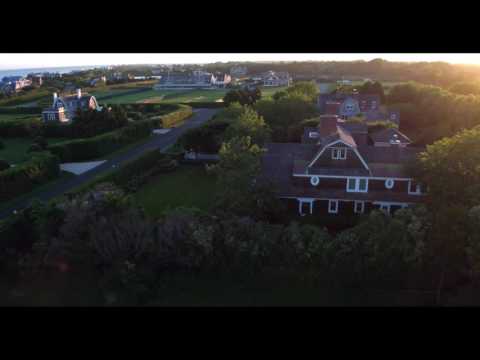 Aerial Flight Over Estate Section of Southampton, Long Island, NY