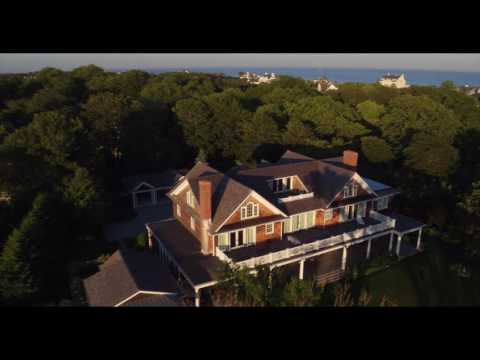 Aerial Flight along Beachside Hamptons Estates_2