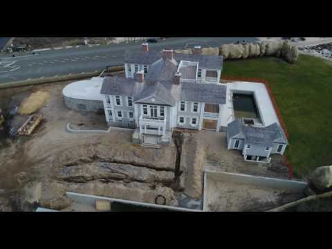 360 degree aerial flight around new construction in Southampton, NY