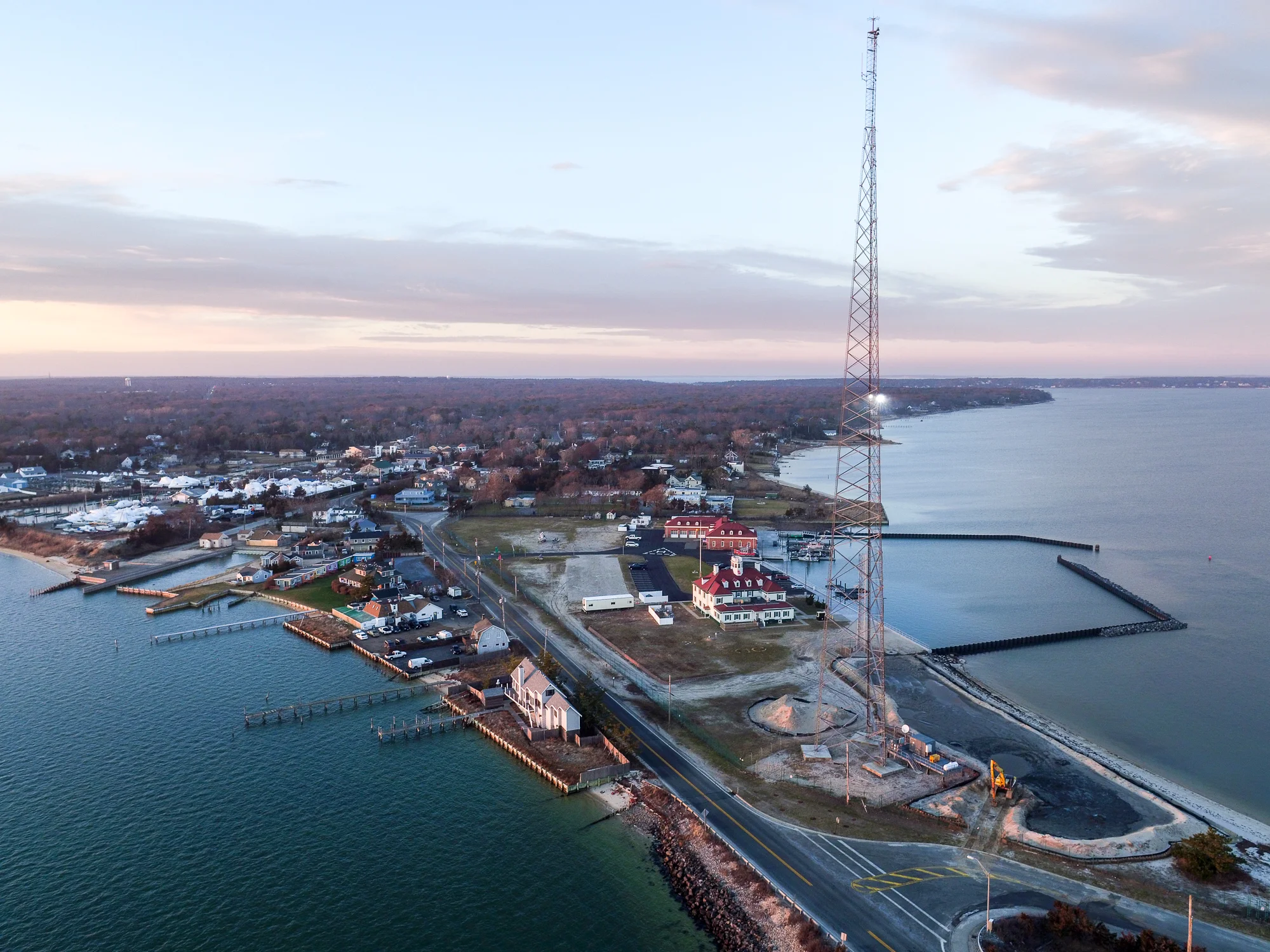 Radio tower and Coast Guard station, Hampton Bays, NY.