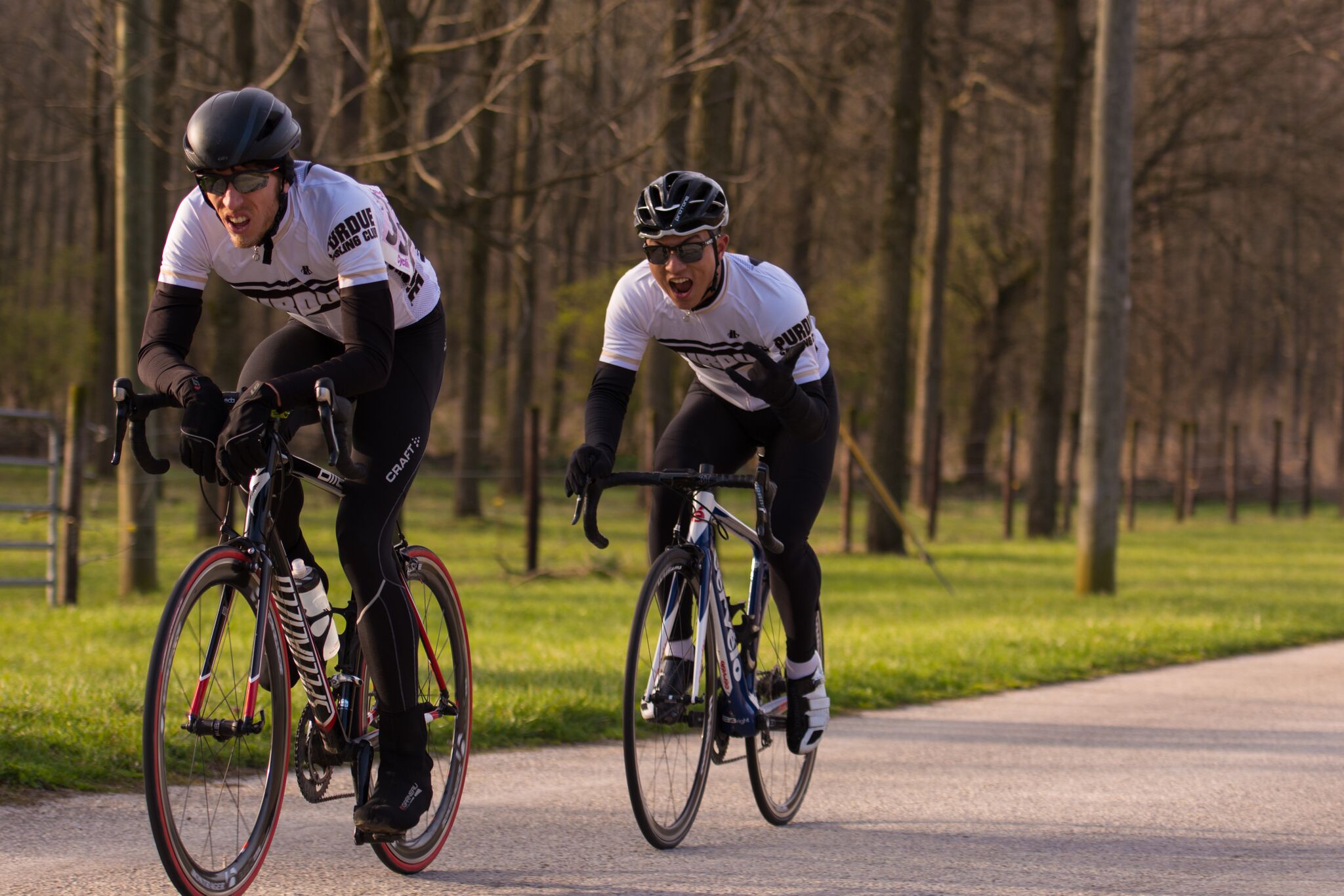 Men's B TTT finishing with two riders, Chris Anthony and Jason Sohn. photo by Vishrut Garg